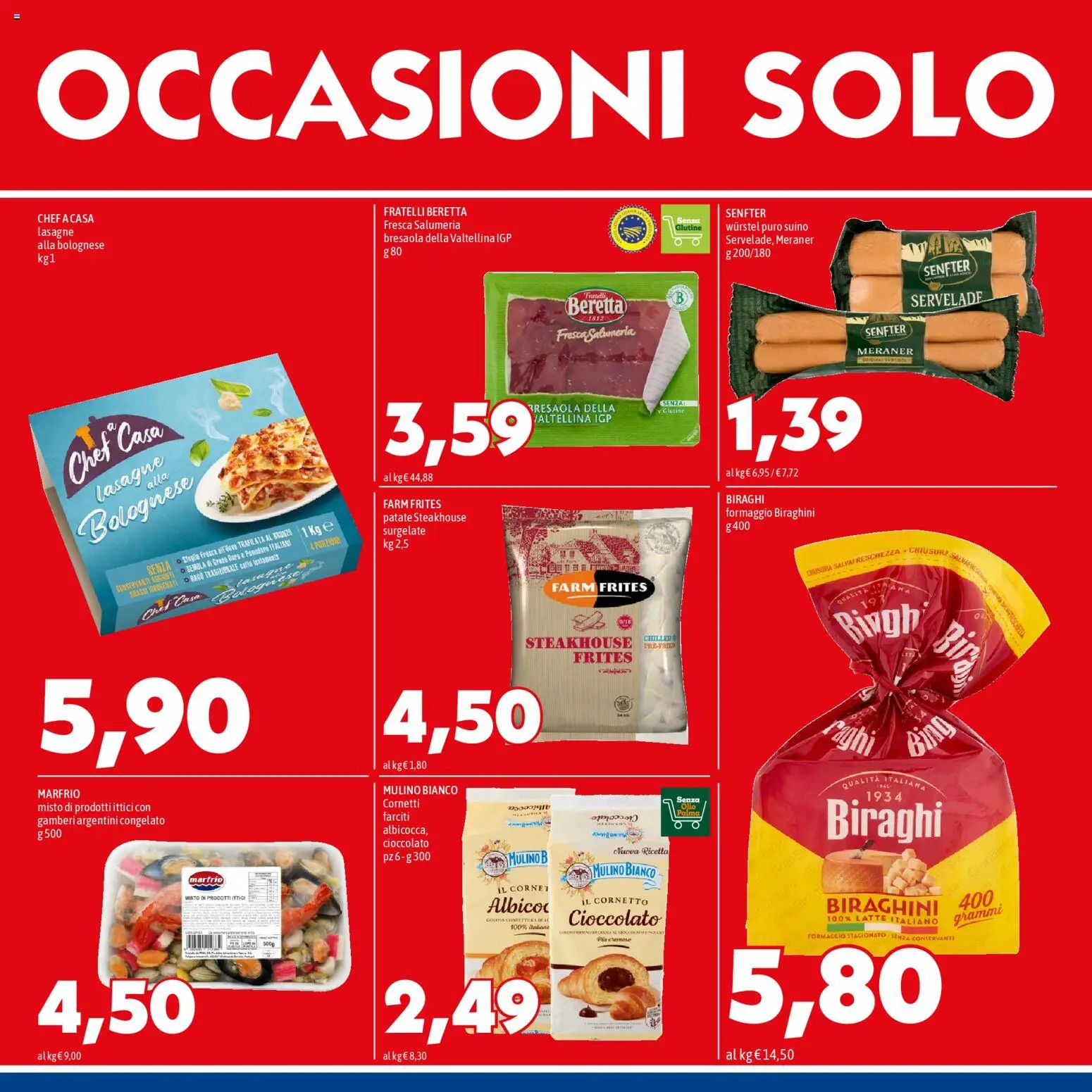 Volantino Mega del 02.01.2026 | Pagina: 6 | Prodotti: Cornetto, Bresaola, Patate, Wurstel