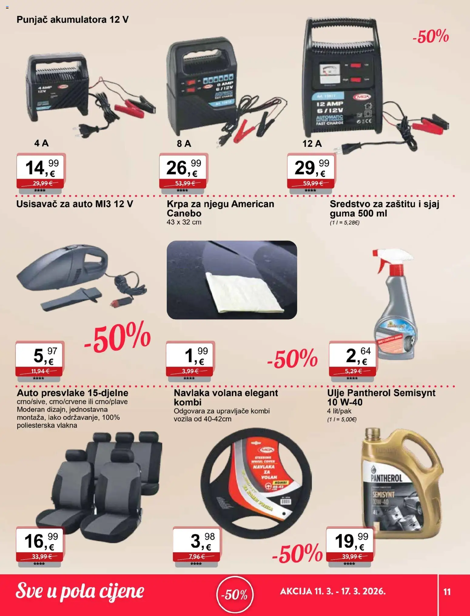 KTC katalog | vrijedi od 11.03.2026 | Stranica: 11 | Proizvodi: Usisavač, Ulje, Krpa, Auto presvlake