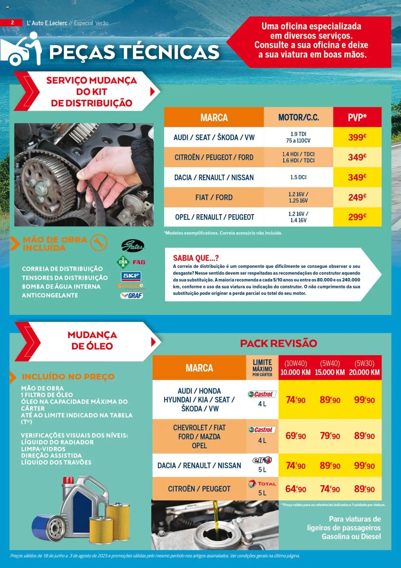 E.Leclerc - Folheto Auto │ válido de 18.06.2025 | Página: 2 | Produtos: Agua, Radiador, Óleo