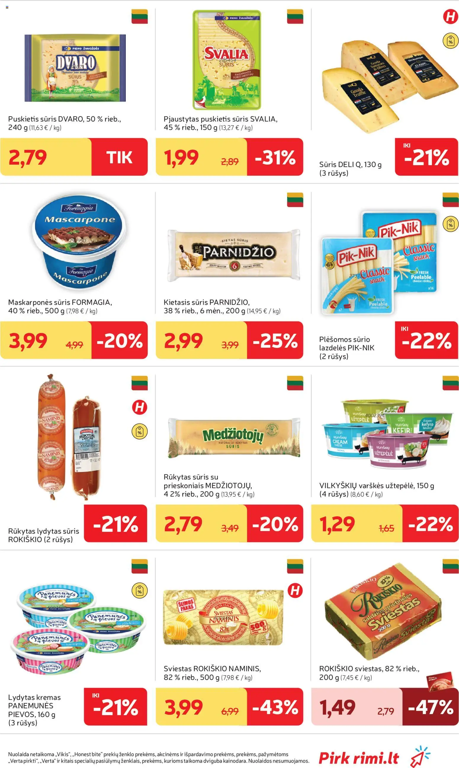 Rimi akcijos nuo 29.12.2025 | Puslapis: 15 | Prekių: Užtepėlė, Kremas, Sūris, Sviestas