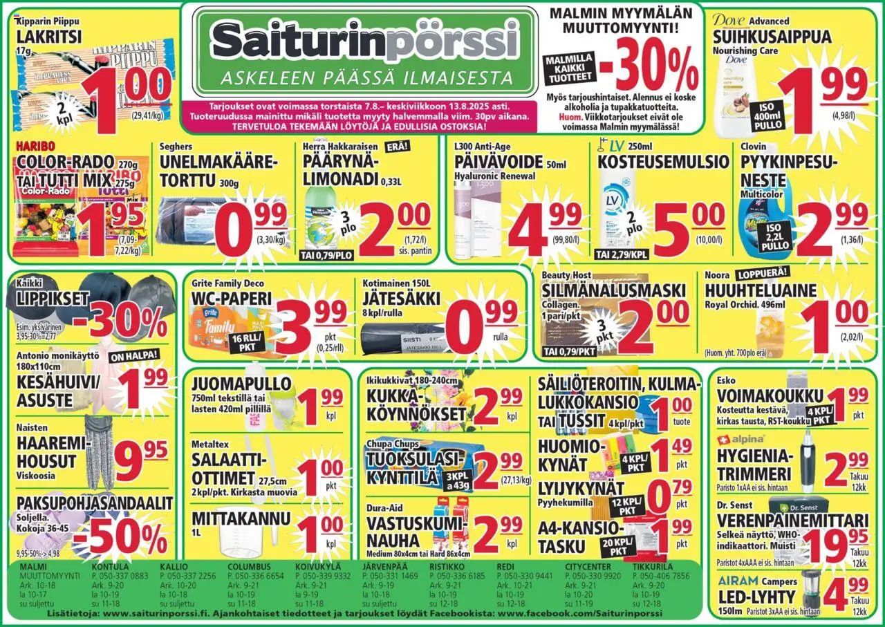  | Sivu: 1 | Tuotteet: Salaatti, Lakritsi, Trimmeri, Tutti