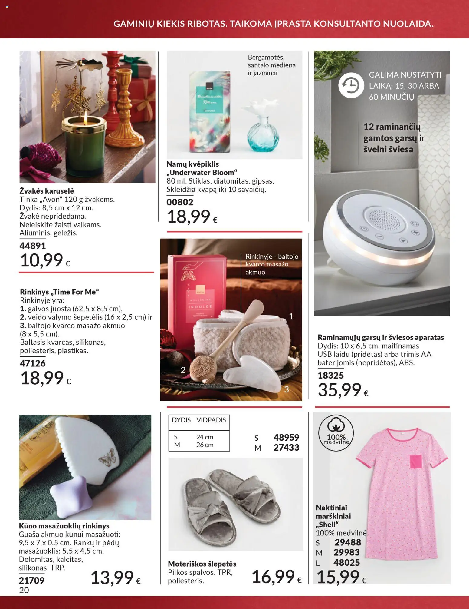 AVON akcijos nuo 01.12.2025 | Puslapis: 20 | Prekių: Naktiniai, Šepetėlis, USB, Šlepetės