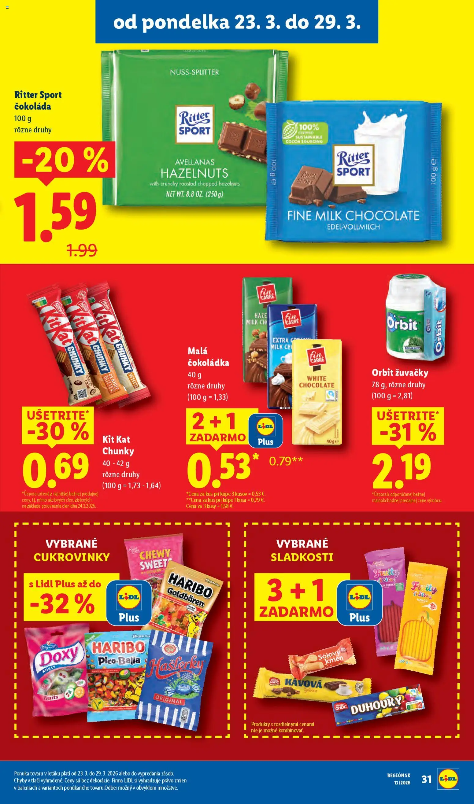 Nové Lidl akcie – leták je platný od 23.03.2026 | Strana: 37 | Produkty: Čokoláda