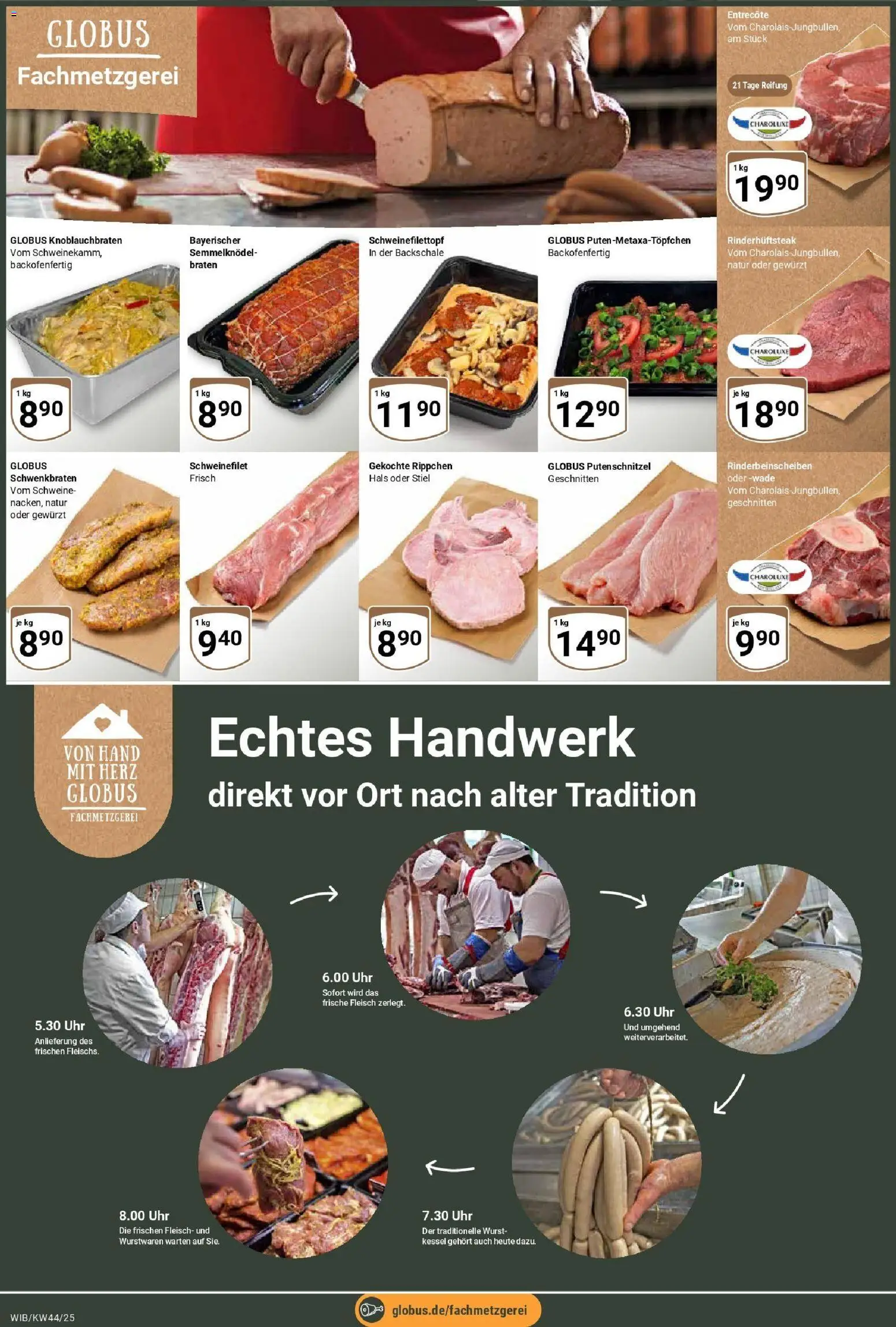 Globus prospekt Wiesbaden-Nordenstadt	 – gültig ab 26.10.2025 | Seite: 4 | Produkte: Entrecote, Putenschnitzel, Wurst, Fleisch