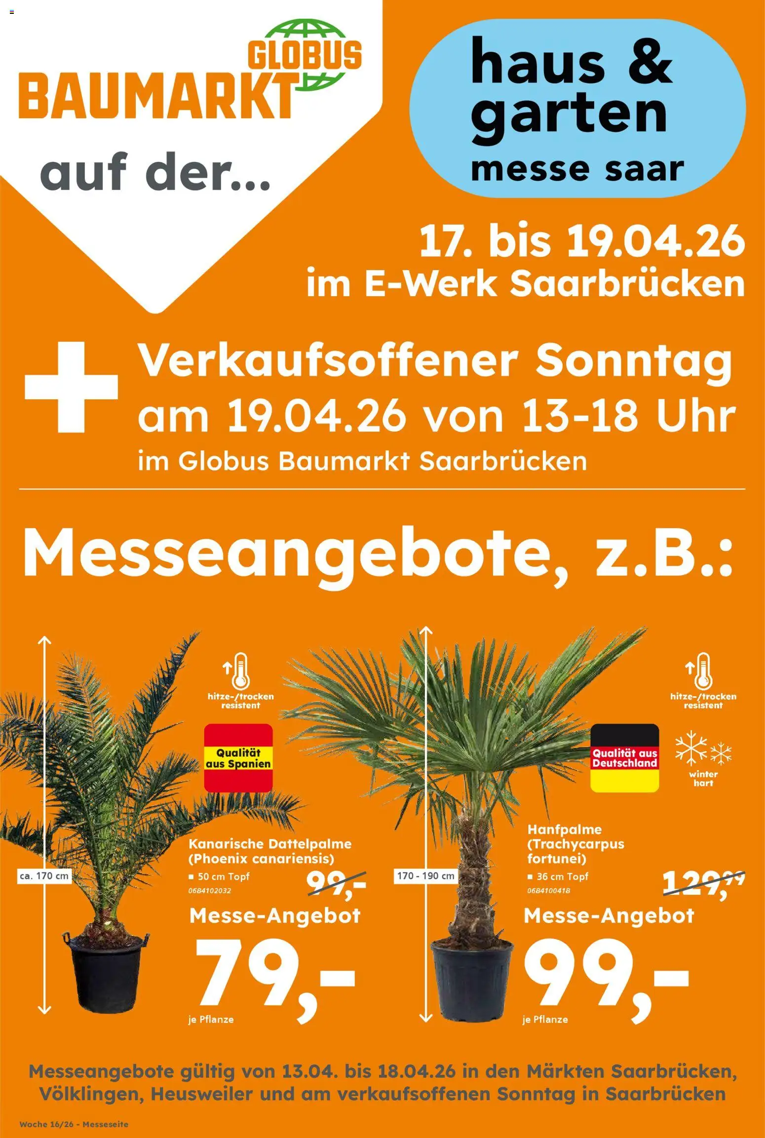 Globus Baumarkt Prospekt Saarbrücken	 – gültig ab 13.04.2026 | Seite: 18 | Produkte: Uhr
