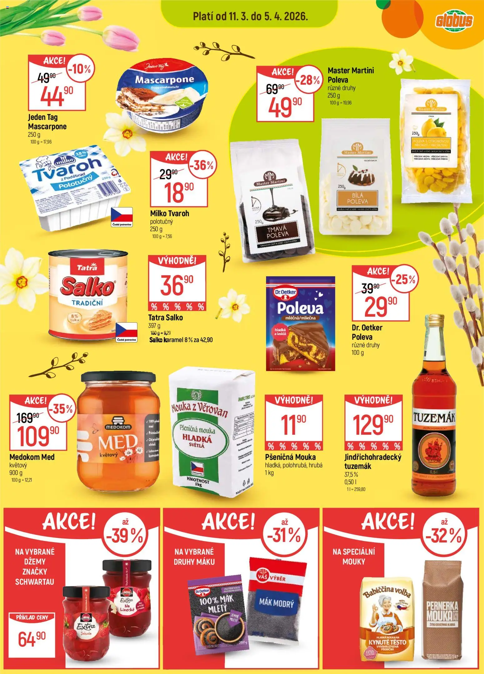 Globus leták - Olomouc od 11.03.2026 | Strana: 2 | Produkty: Tvaroh, Tuzemák, Těsto, Salko karamel