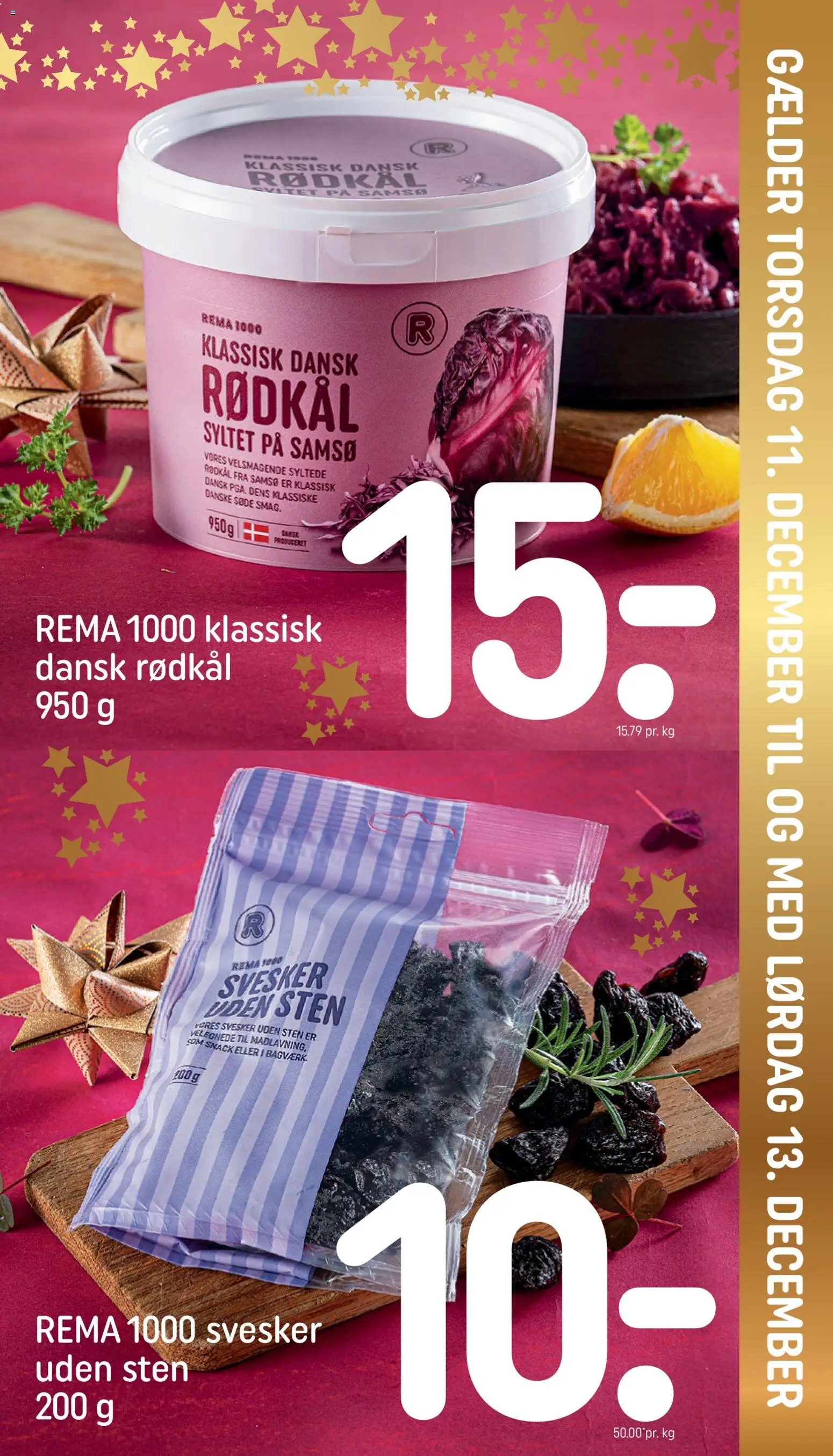 Rema 1000 tilbudsavis – gyldig fra 07.12.2025 | Side: 27 | Produkter: Rødkål, Svesker, Søm