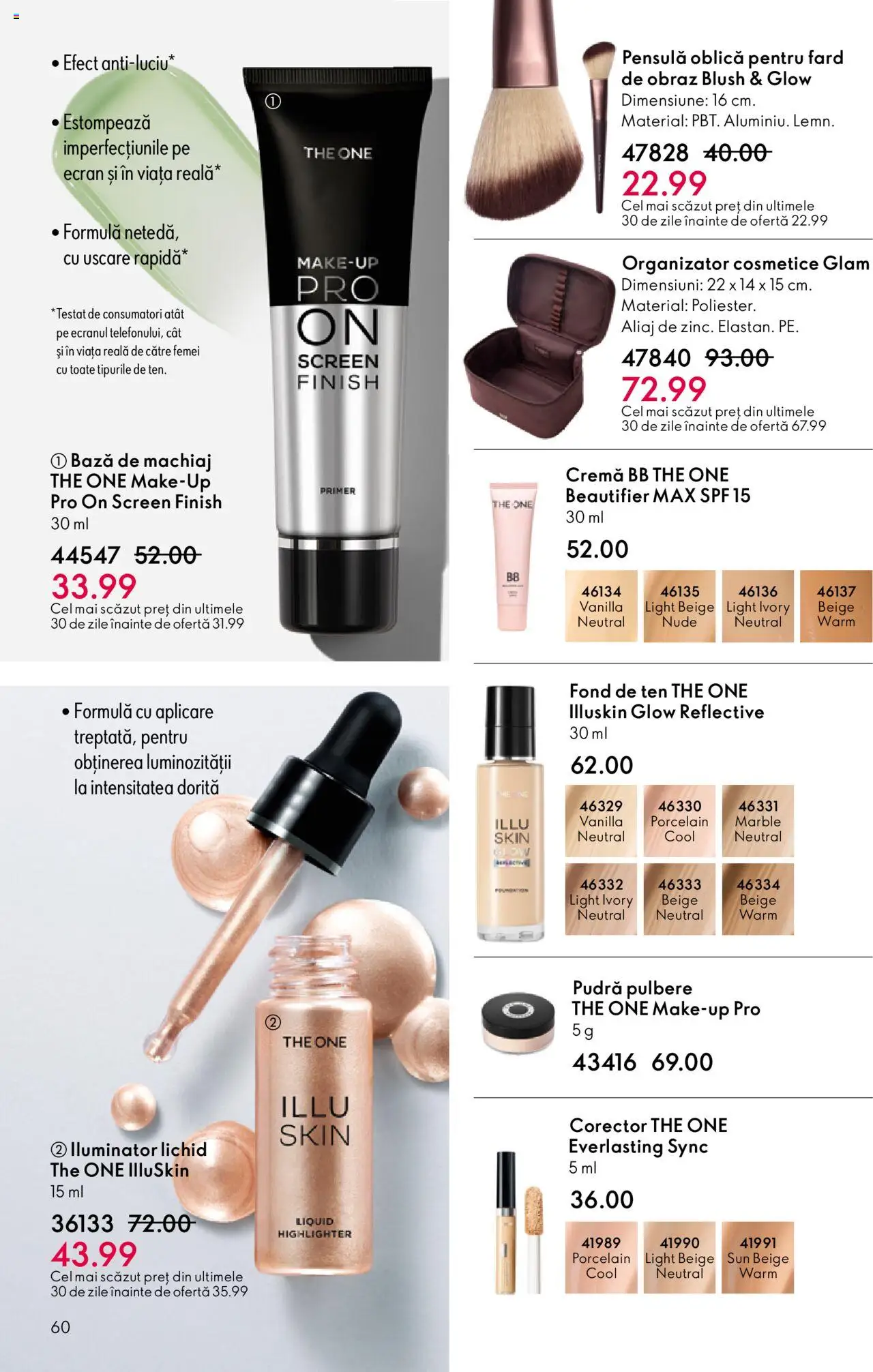 Oriflame catalog 13 2025 – valabil de la 10.09.2025 | Pagină: 60 | Produse: Fond de ten, Machiaj, Blush, Cremă