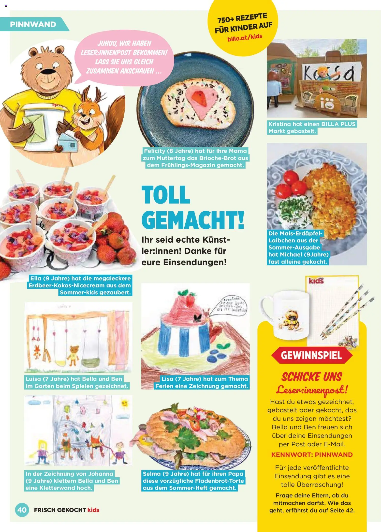 Billa  Frisch Gekocht Kids gültig ab 01.12.2025 | Seite: 40