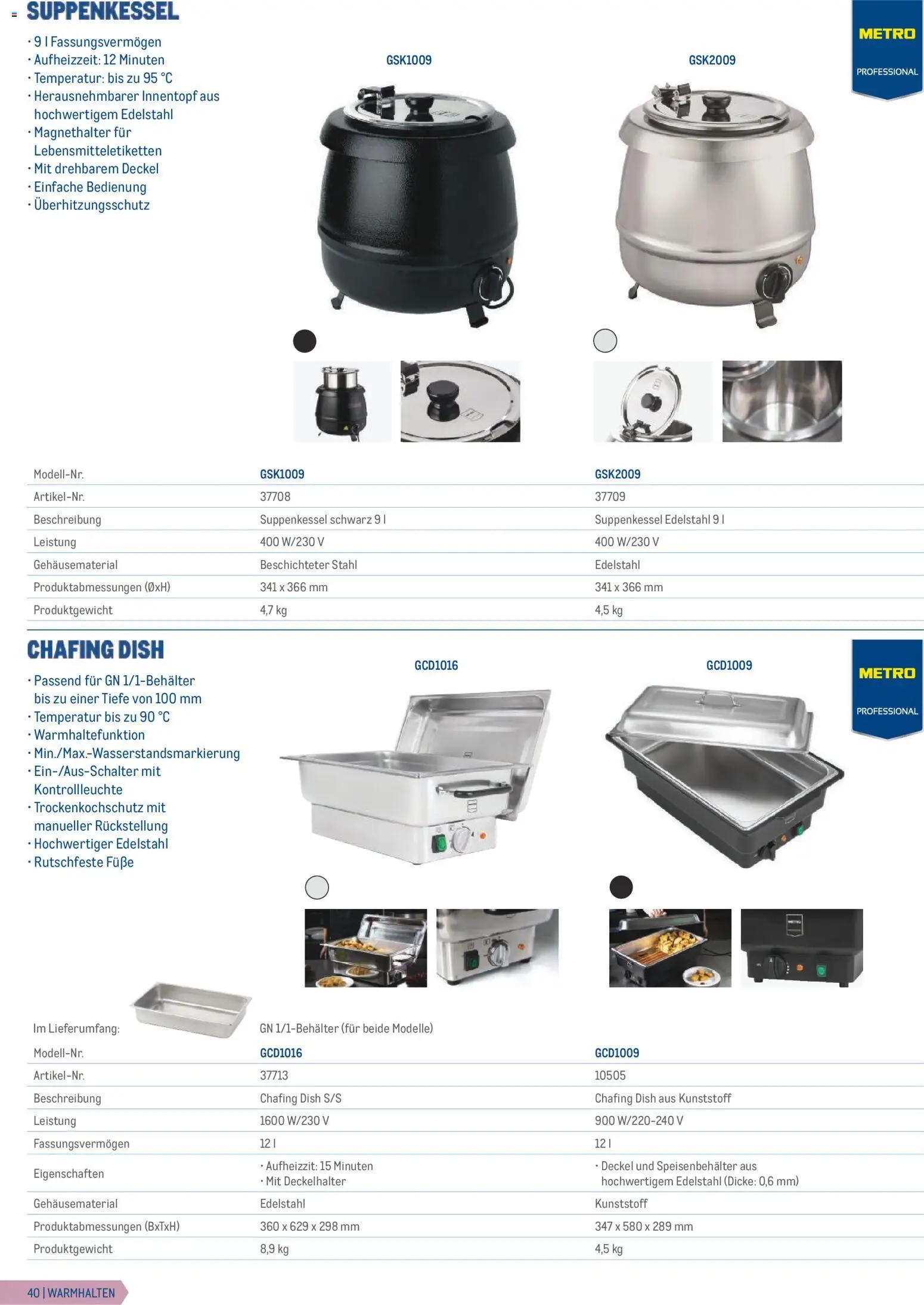 Metro Gastrogeräte gültig ab 23.02.2026 | Seite: 40
