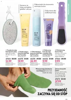 Pogląd oferty "Oriflame Katalog 15 2025" - ważna od 22.10.2025 | Strona: 123 | Produkty: Skarpetki, Krem, Krem do stóp, Spray do stóp