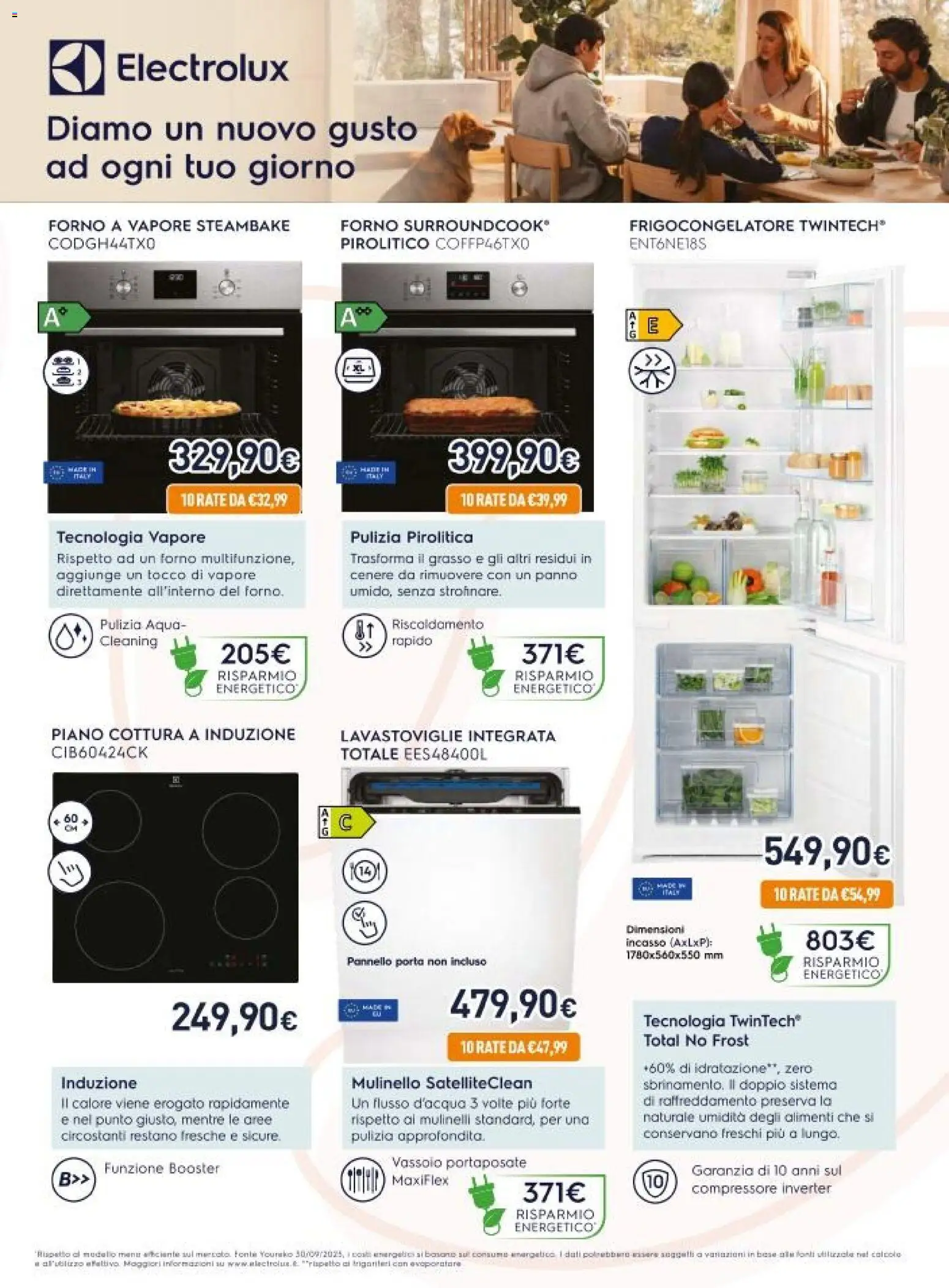 Volantino Unieuro del 27.10.2025 | Pagina: 3 | Prodotti: Piano cottura, Lavastoviglie, Forno, Portaposate