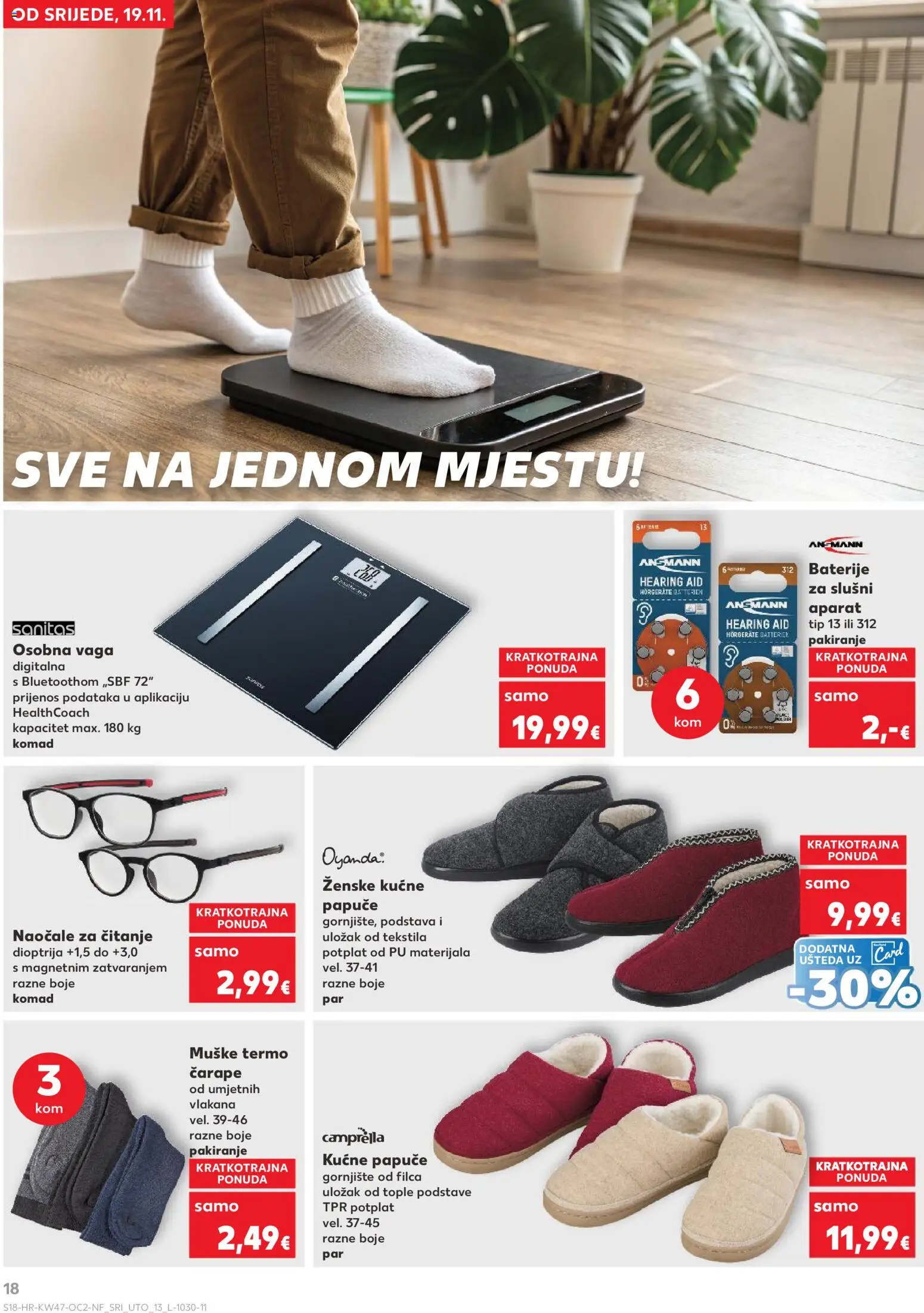 Kaufland katalog | vrijedi od 19.11.2025 | Stranica: 18 | Proizvodi: Osobna vaga, Papuče, Naočale, Vaga