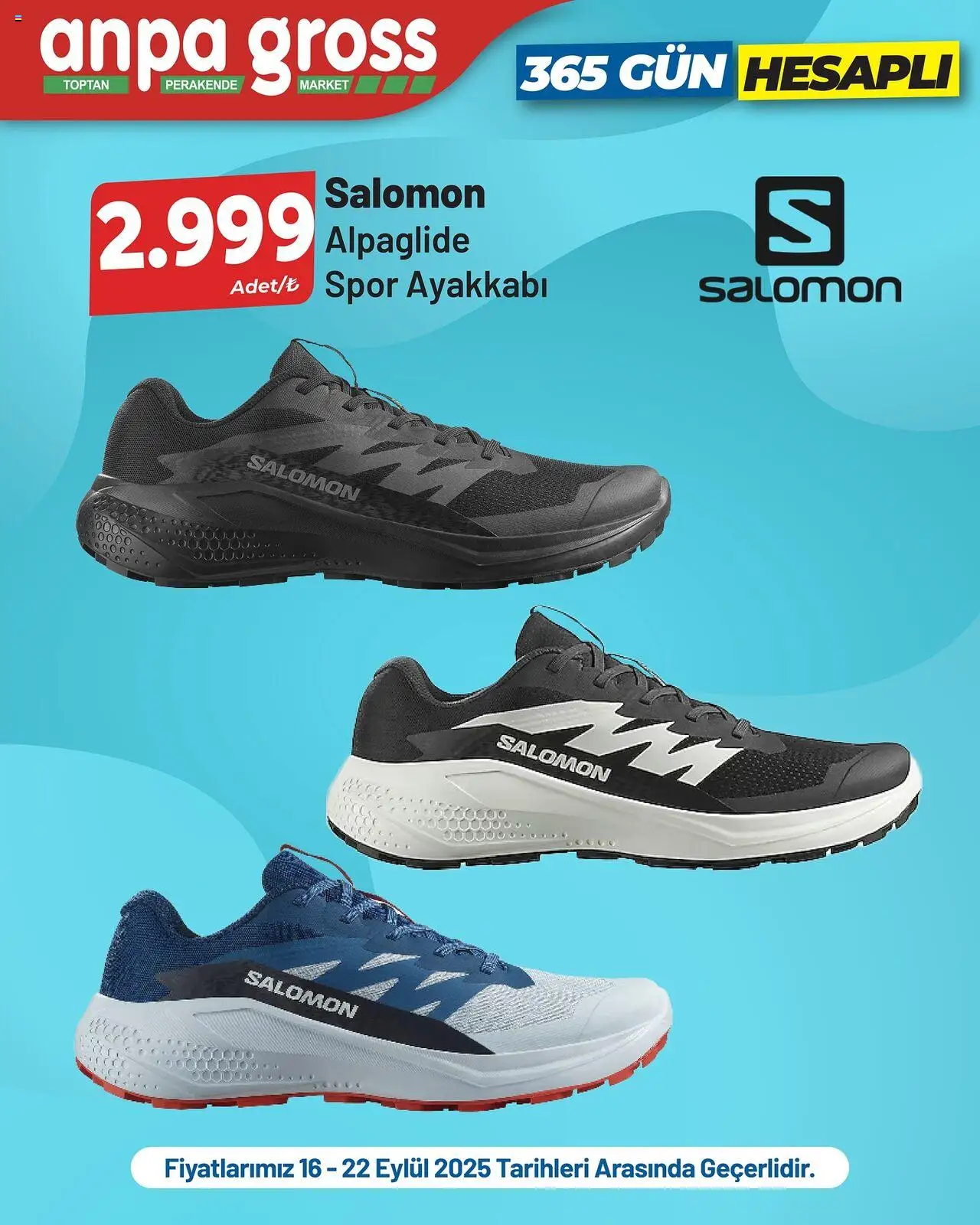Anpa Gross İndirim Salomon, Kappa - 16.09.2025 tarihinden itibaren geçerlidir | Sayfa: 1 | Ürünler: Spor ayakkabı