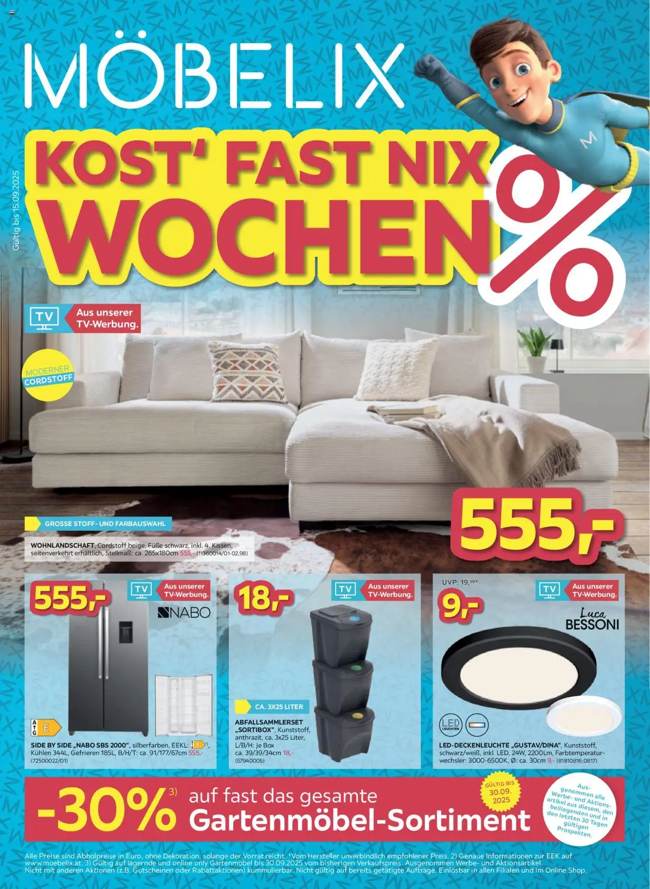 Möbelix Angebote gültig ab 09.09.2025 | Seite: 1 | Produkte: Gartenmöbel, Box
