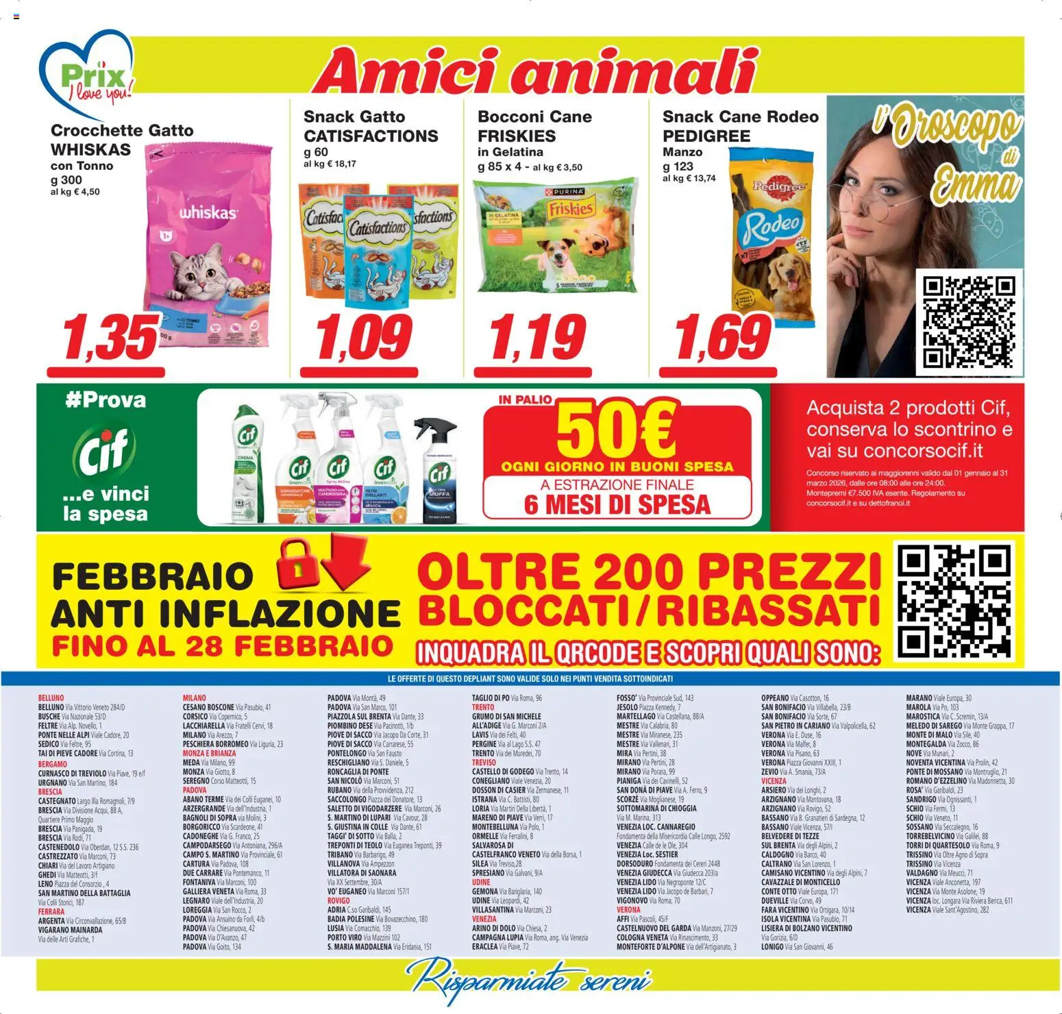 Volantino Prix del 13.02.2026 | Pagina: 18 | Prodotti: Manzo, Crocchette, Tonno, Crocchette gatto