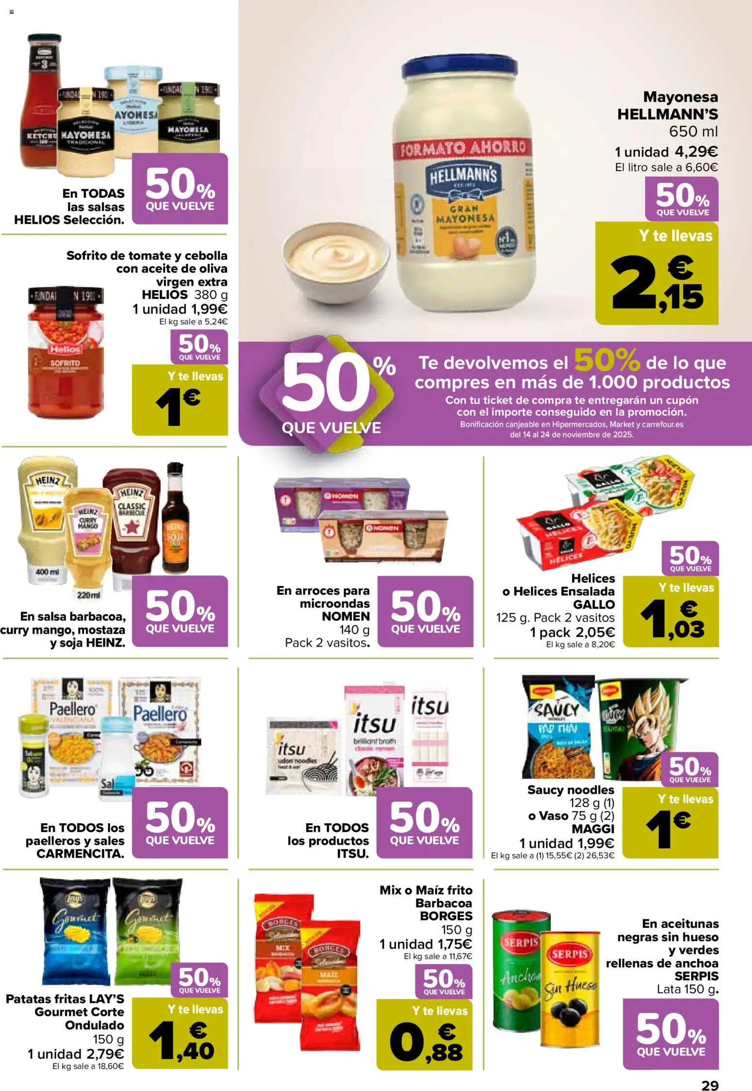 Carrefour folleto │ válido desde el 28.10.2025 | Página: 31 | Productos: Té, Aceite de oliva, Ensalada, Barbacoa