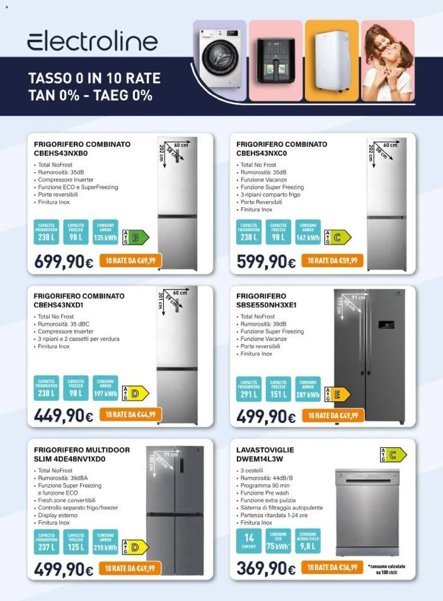 Volantino Unieuro del 20.03.2026 | Pagina: 3 | Prodotti: Compressore, Freezer, Lavastoviglie, Frigorifero combinato