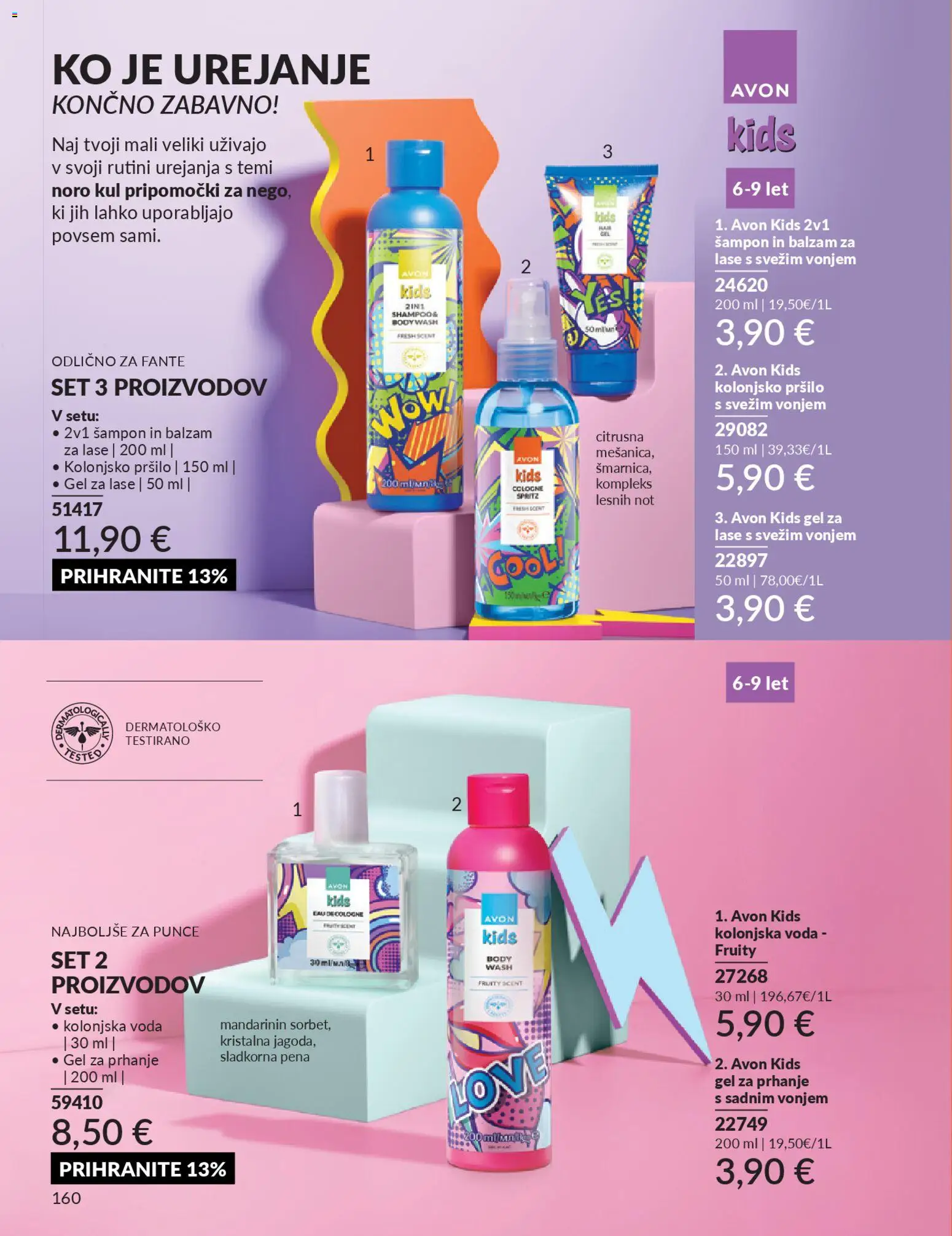 Novi Avon katalog ponudbe – veljaven od 29.12.2025 | Stran: 160 | Izdelki: Gel za prhanje, Sampon, Balzam za lase, Voda