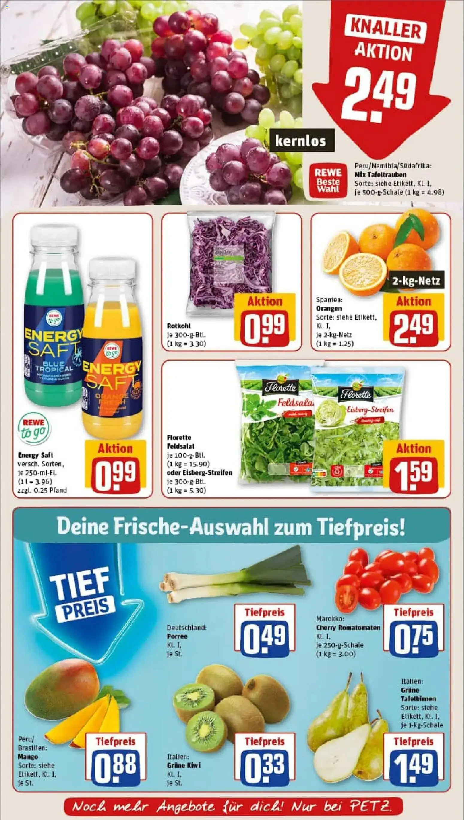 Rewe prospekt Pulsnitz	 – gültig ab 18.01.2026 | Seite: 8 | Produkte: Energy, Rotkohl, Mango, Kiwi