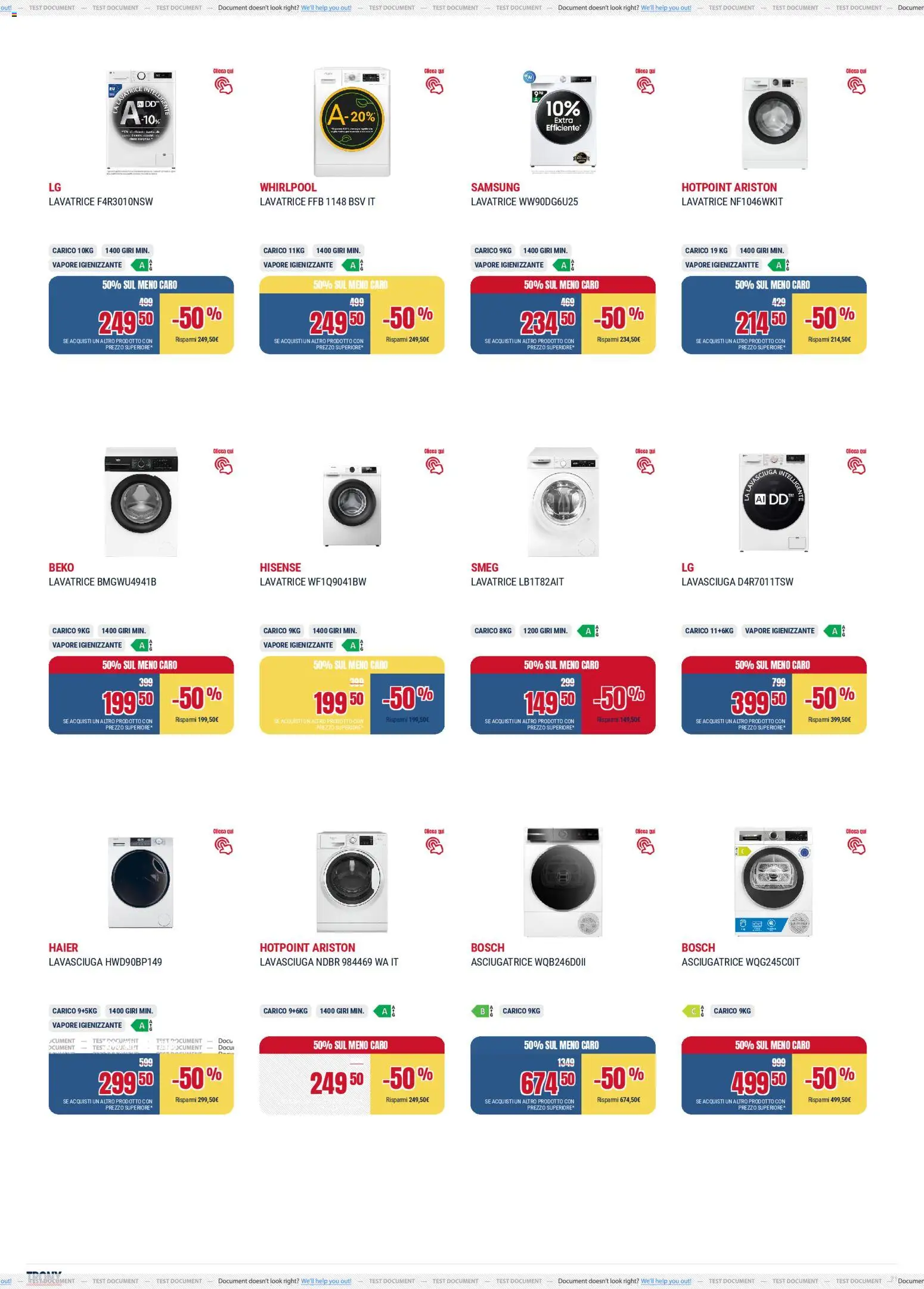 Volantino Trony del 04.12.2025 | Pagina: 21 | Prodotti: Lavasciuga, Lavatrice, Asciugatrice, Samsung