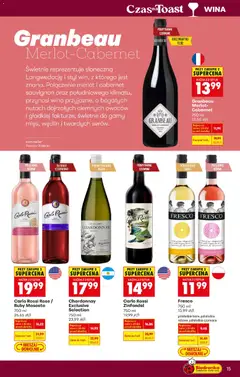 Pogląd oferty "Fresco, Półsłodkie białe, półsłodkie różowe, półsłodkie czerwone wino" - ważna od 09.02.2026 | Strona: 15