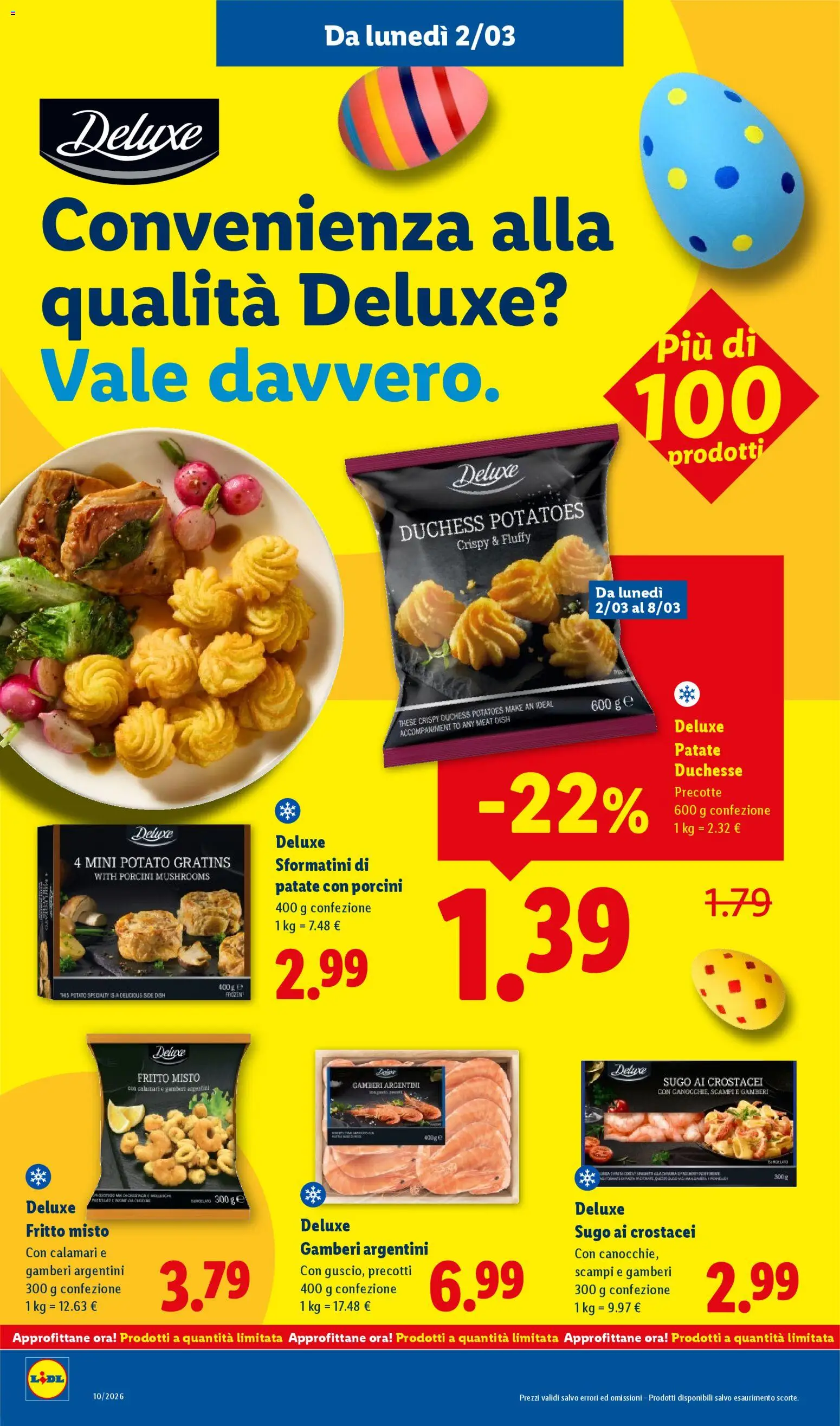 Volantino Lidl del 02.03.2026 | Pagina: 20 | Prodotti: Gamberi, Patate, Calamari, Sugo