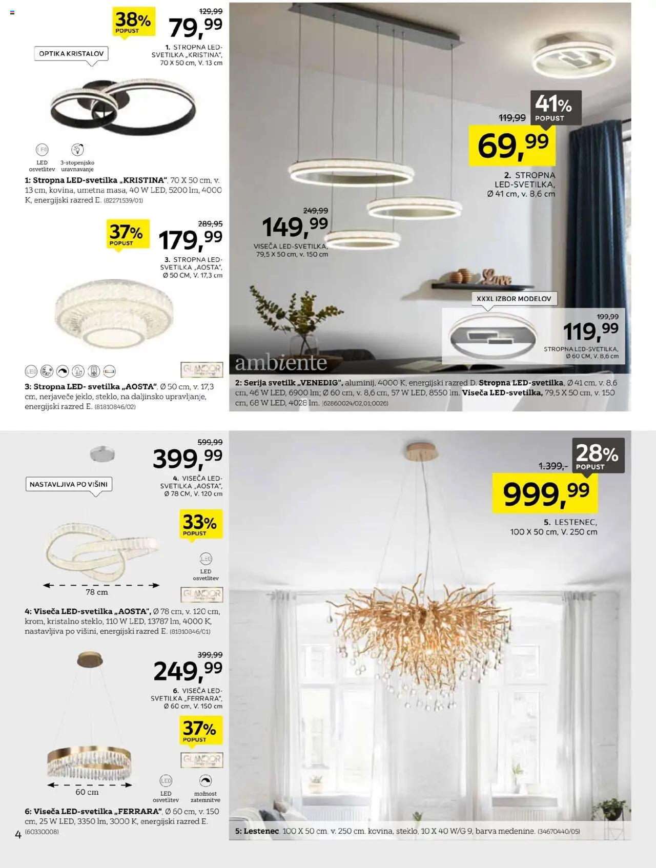 Novi XXXL Lesnina katalog ponudbe – veljaven od 30.09.2025 | Stran: 4 | Izdelki: Led svetilka, Svetilka, Barva