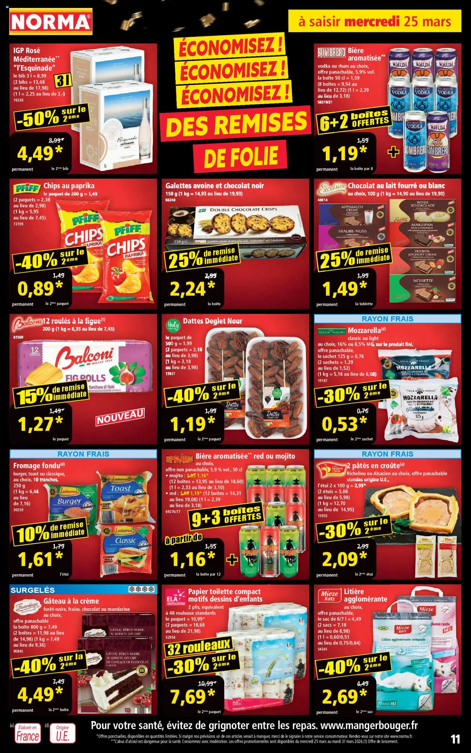 {H1} | Page: 11 | Produits: Paprika, Noisette, Litière, Lait