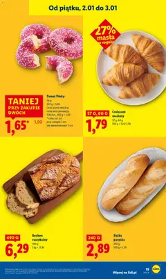 Pogląd oferty "Bułka paryska, 240 g" - ważna od 02.01.2026 | Strona: 21 | Produkty: Bułka, Donut