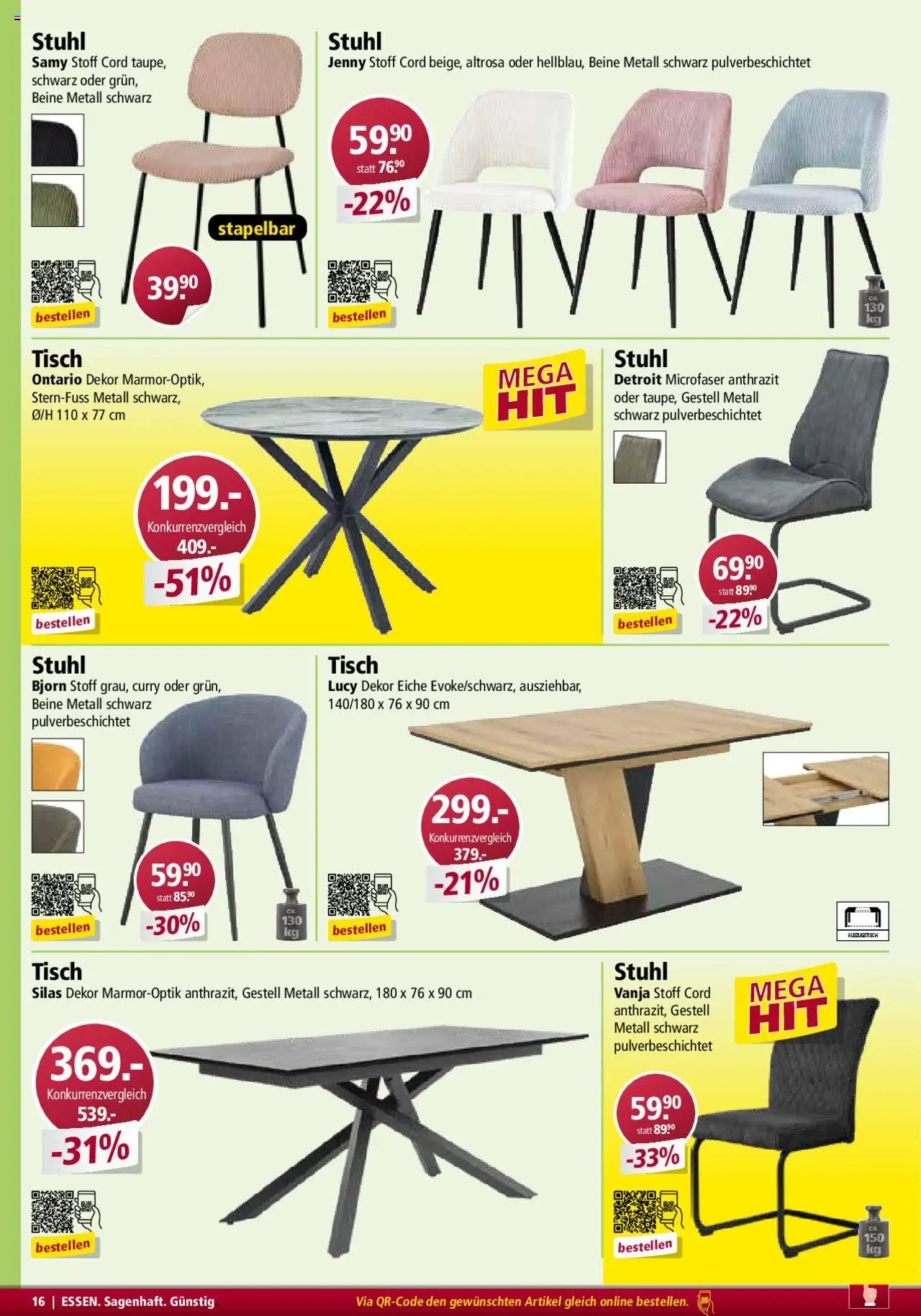 Otto's  Möbelflyer ab 01.07.2025 | Seite: 16 | Produkte: Tisch, Stuhl