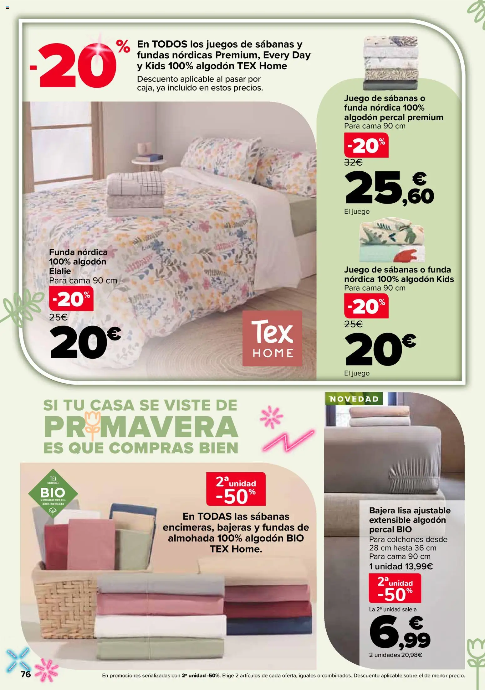 Carrefour folleto │ válido desde el 24.03.2026 | Página: 64 | Productos: Juego de sábanas, Funda, Cama, Almohada