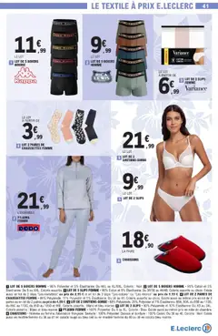 E.Leclerc - Prévisualisation de PYJAMA FEMME, 100% Polyester. Du S au XL. Coloris: Bleu. Existe aussi au même prix en robe de chambre. valide à partir de 07.10.2025 | Page: 41
