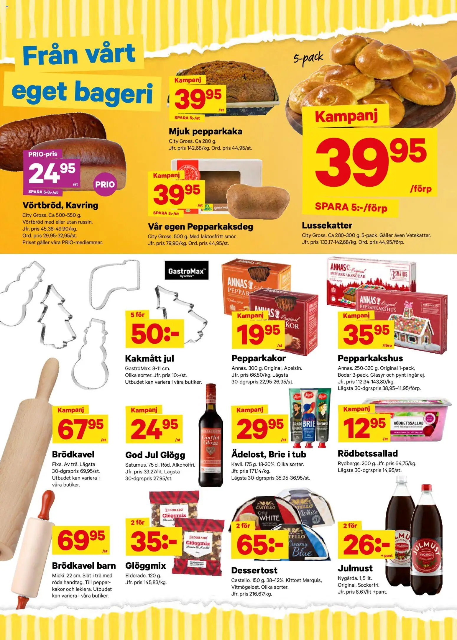 City Gross reklamblad aktuell från 24.11.2025 | Sida: 10 | Produkter: Bageri, Galler, Peppar, Chili