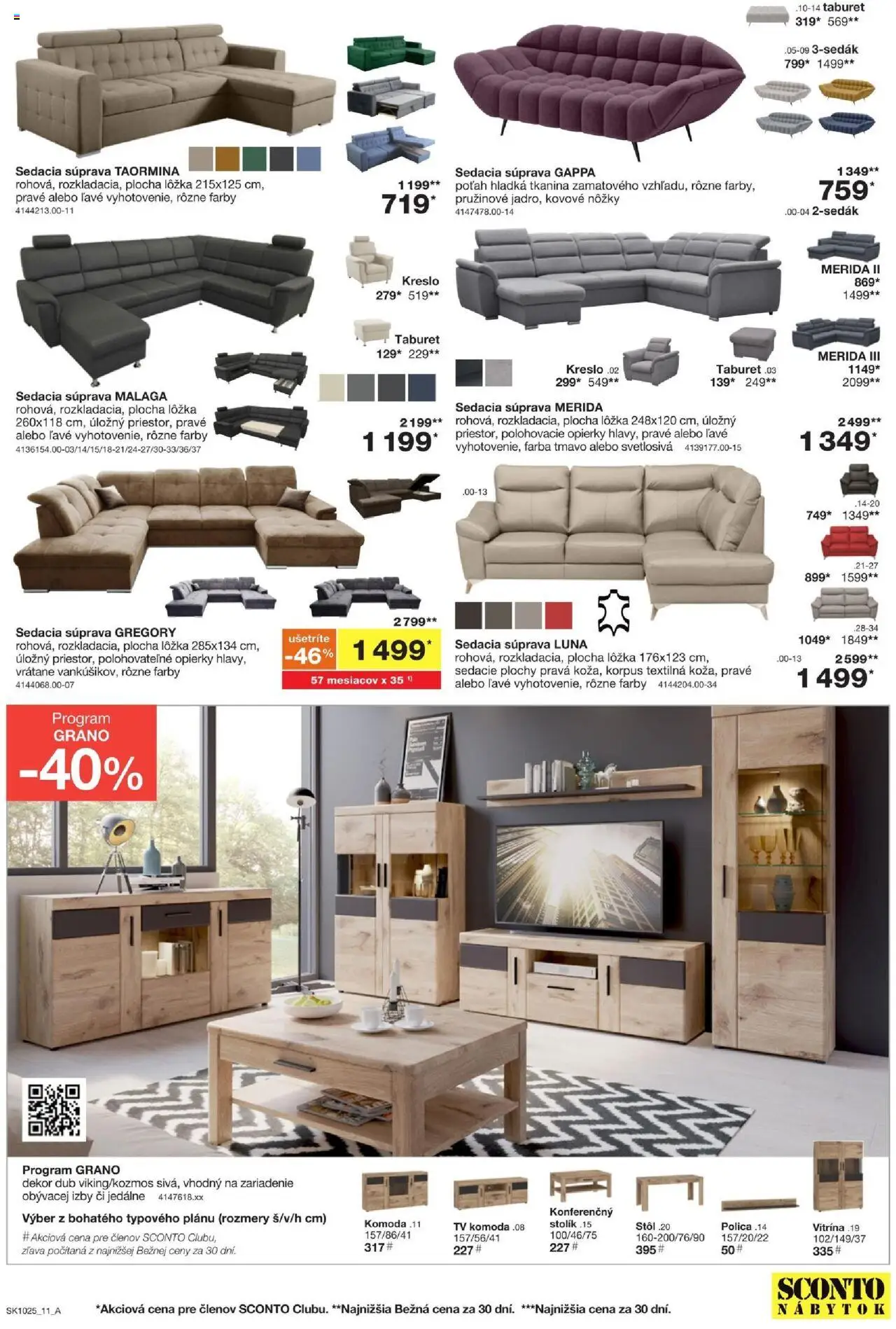 Sconto nábytok leták │ platný od 06.08.2025 | Strana: 11 | Produkty: Nábytok, Sedacia súprava, Tv, Stôl