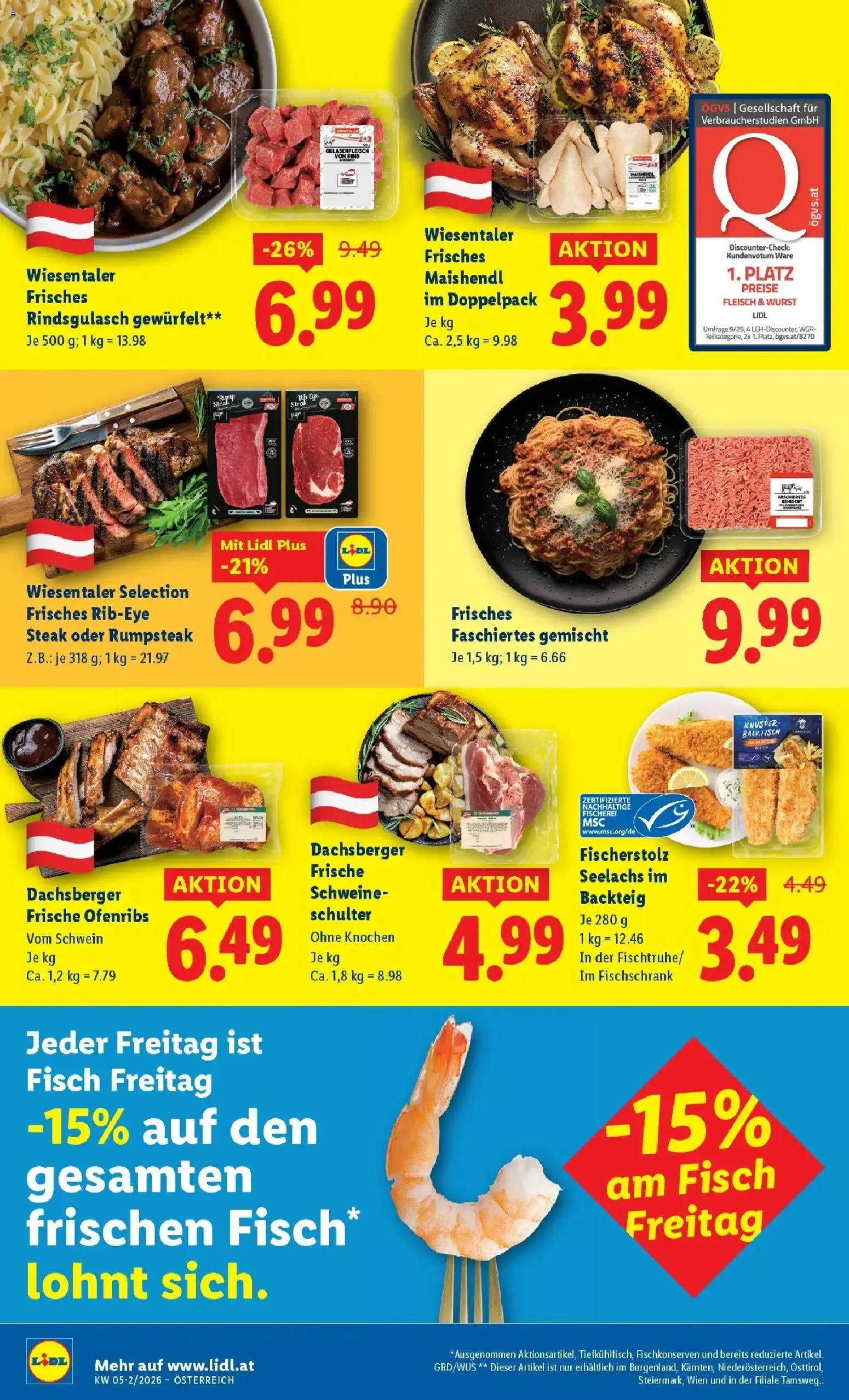 Lidl Flugblatt - St. Pölten, Klosterneuburg, Mödling gültig ab 29.01.2026 | Seite: 8 | Produkte: Wurst, Fisch