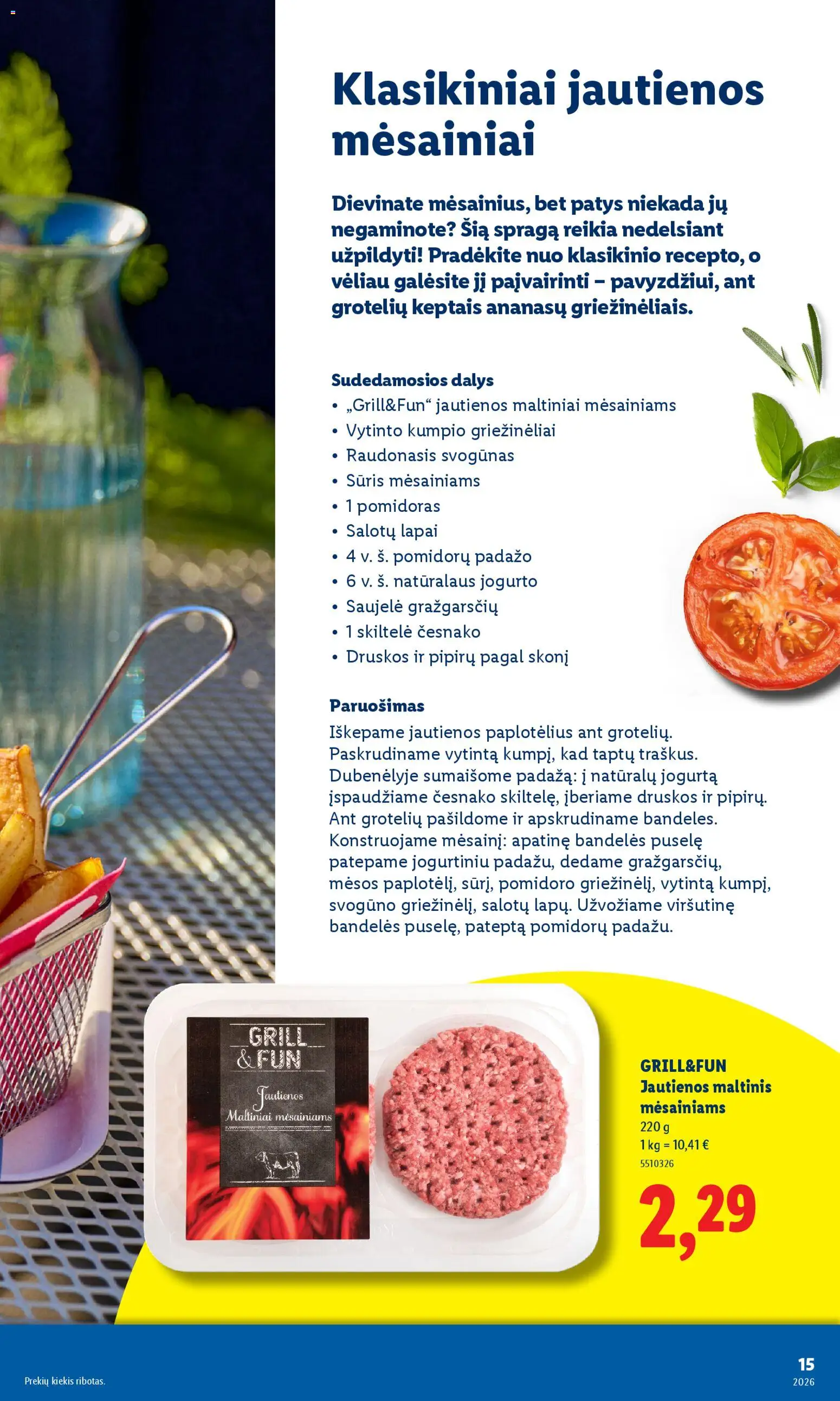 LIDL akcijos nuo 06.04.2026 | Puslapis: 15 | Prekių: Kiaulienos, Jogurtas