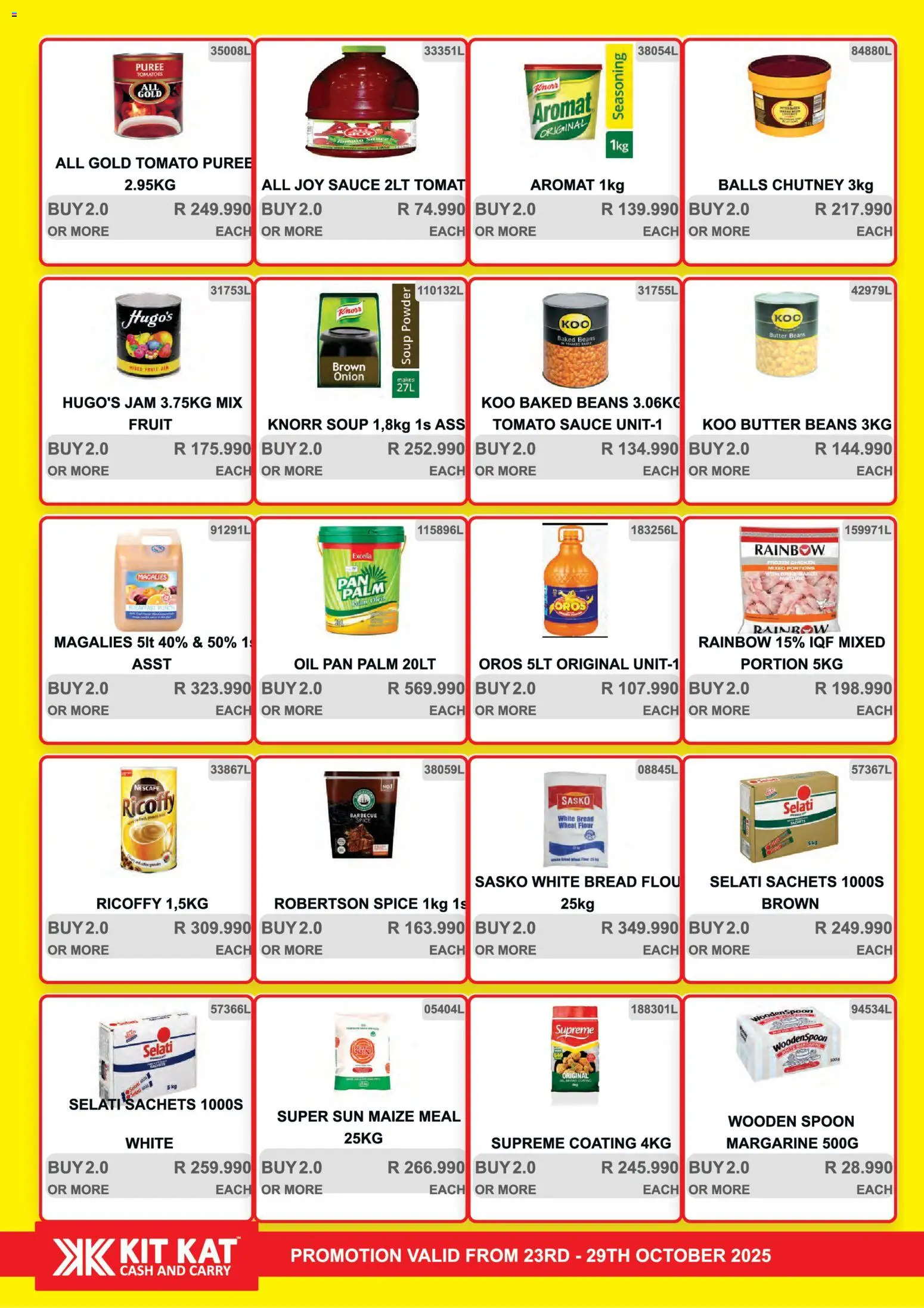 New KIT KAT Cash & Carry catalogue – valid from 23.10.2025 | Page: 36 | Products: Chutney, Oil, Powder, Soup