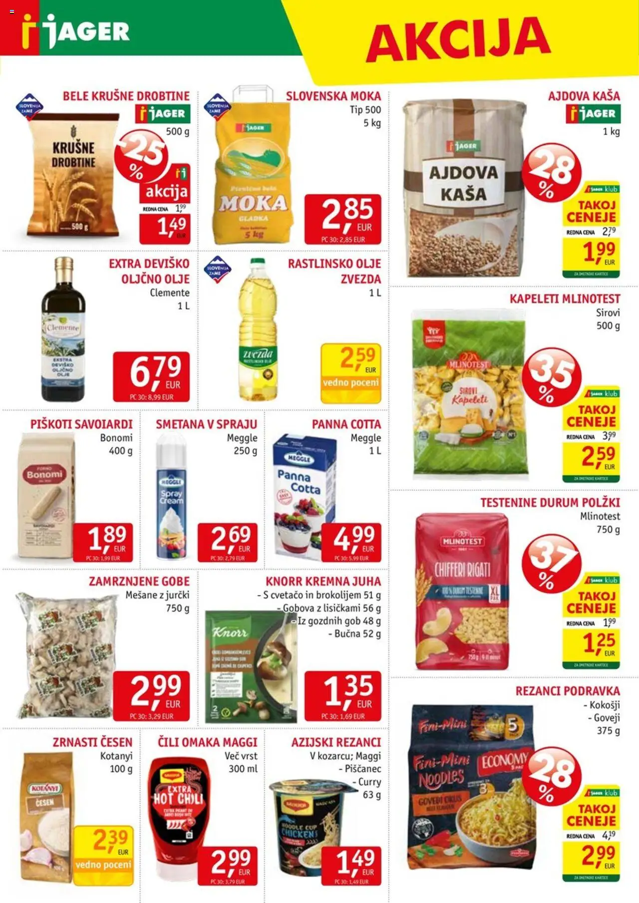 Novi Jager katalog ponudbe – veljaven od 08.10.2025 | Stran: 7 | Izdelki: Rezanci, Juha, Čili omaka, Cesen