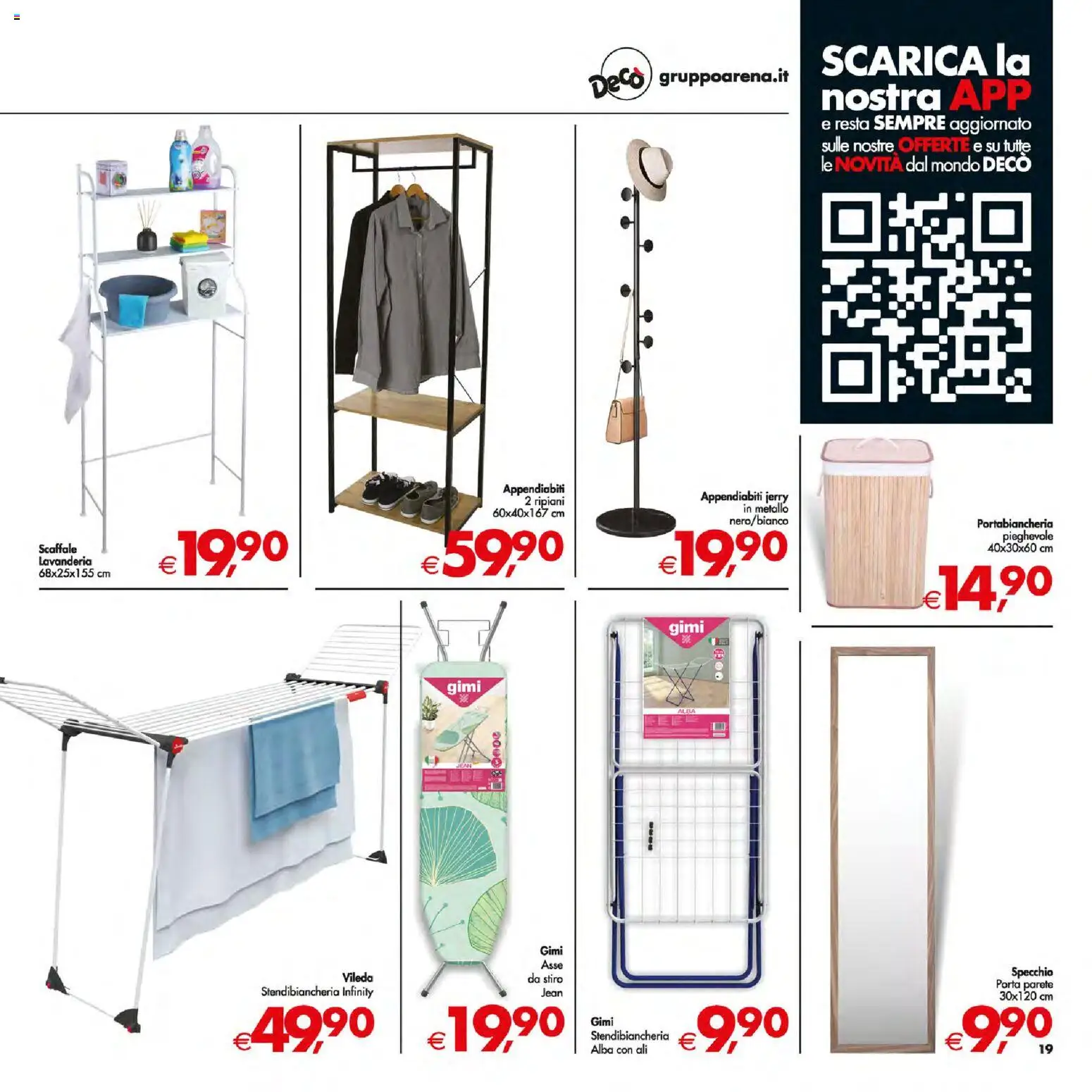 Volantino Decò del 05.01.2026 | Pagina: 19 | Prodotti: Scaffale, Specchio, Appendiabiti, Portabiancheria