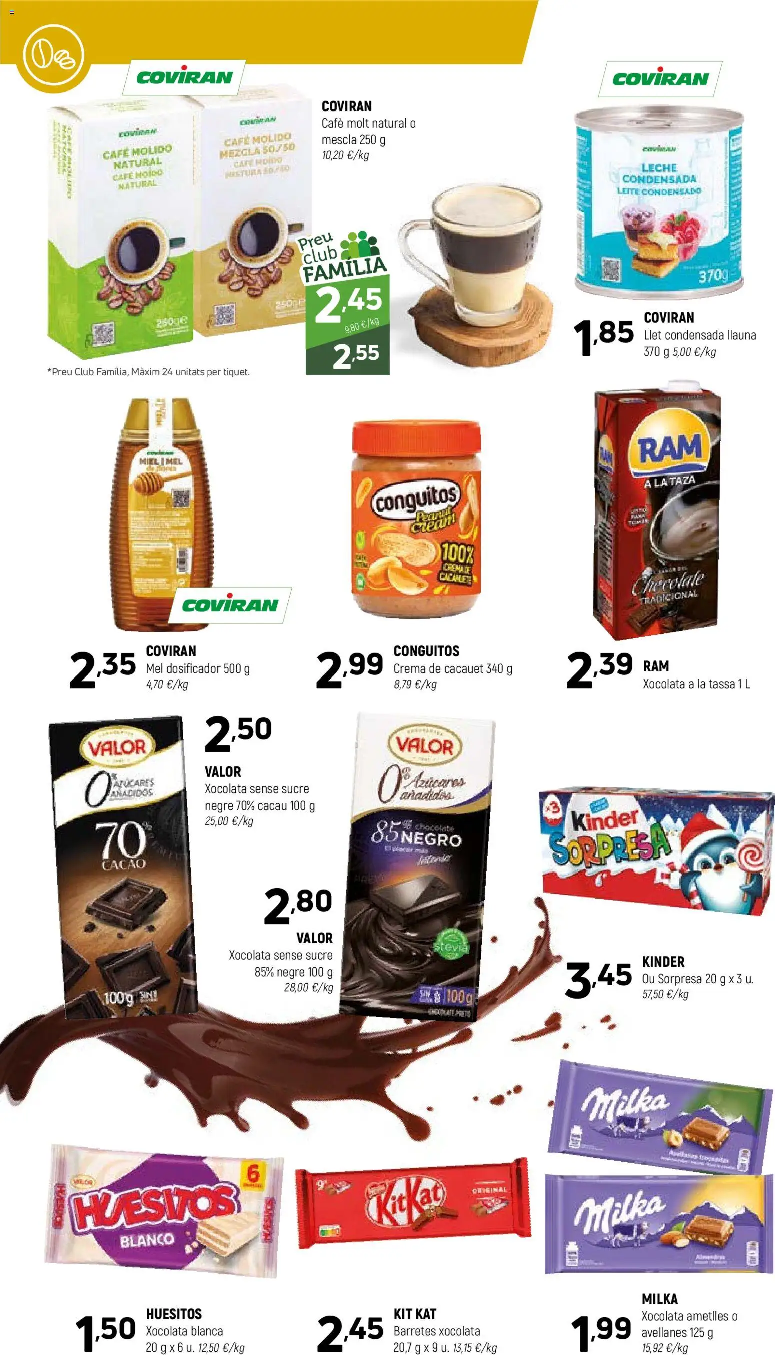 Coviran - Barcelona │ válido desde el 18.11.2025 | Página: 16 | Productos: Leche, Café, Chocolate, Café molido