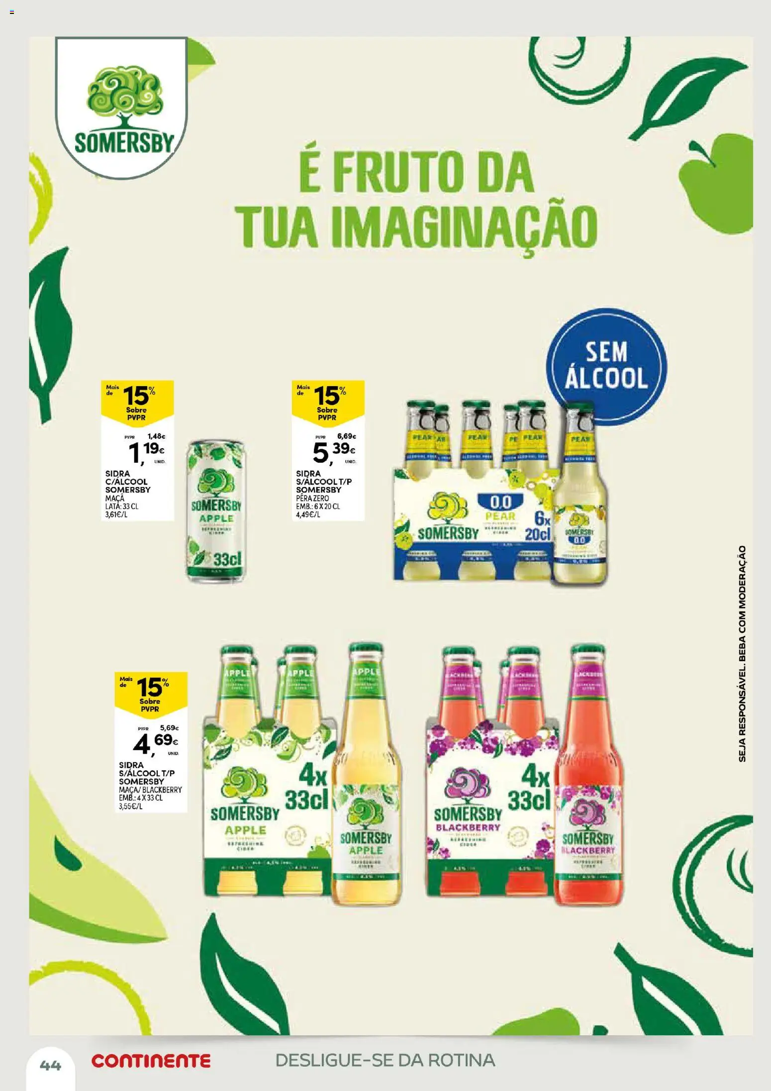 Continente Açores Momentos de pausa │ válido de 21.04.2026 | Página: 44 | Produtos: Maça, Somersby