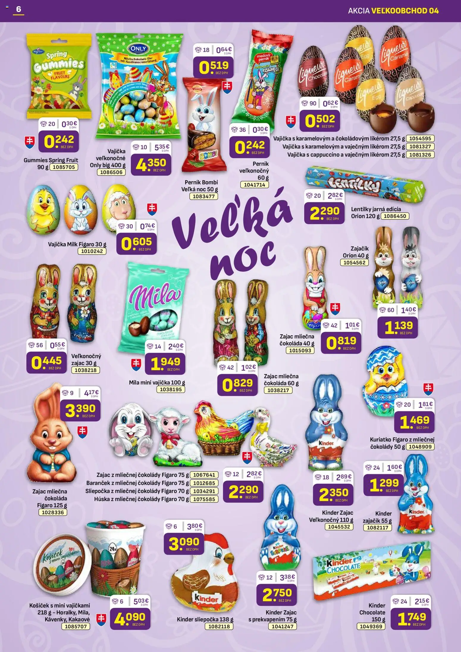 Nové Libex akcie – leták je platný od 16.02.2026 | Strana: 6 | Produkty: Kinder, Čokoláda, Mila
