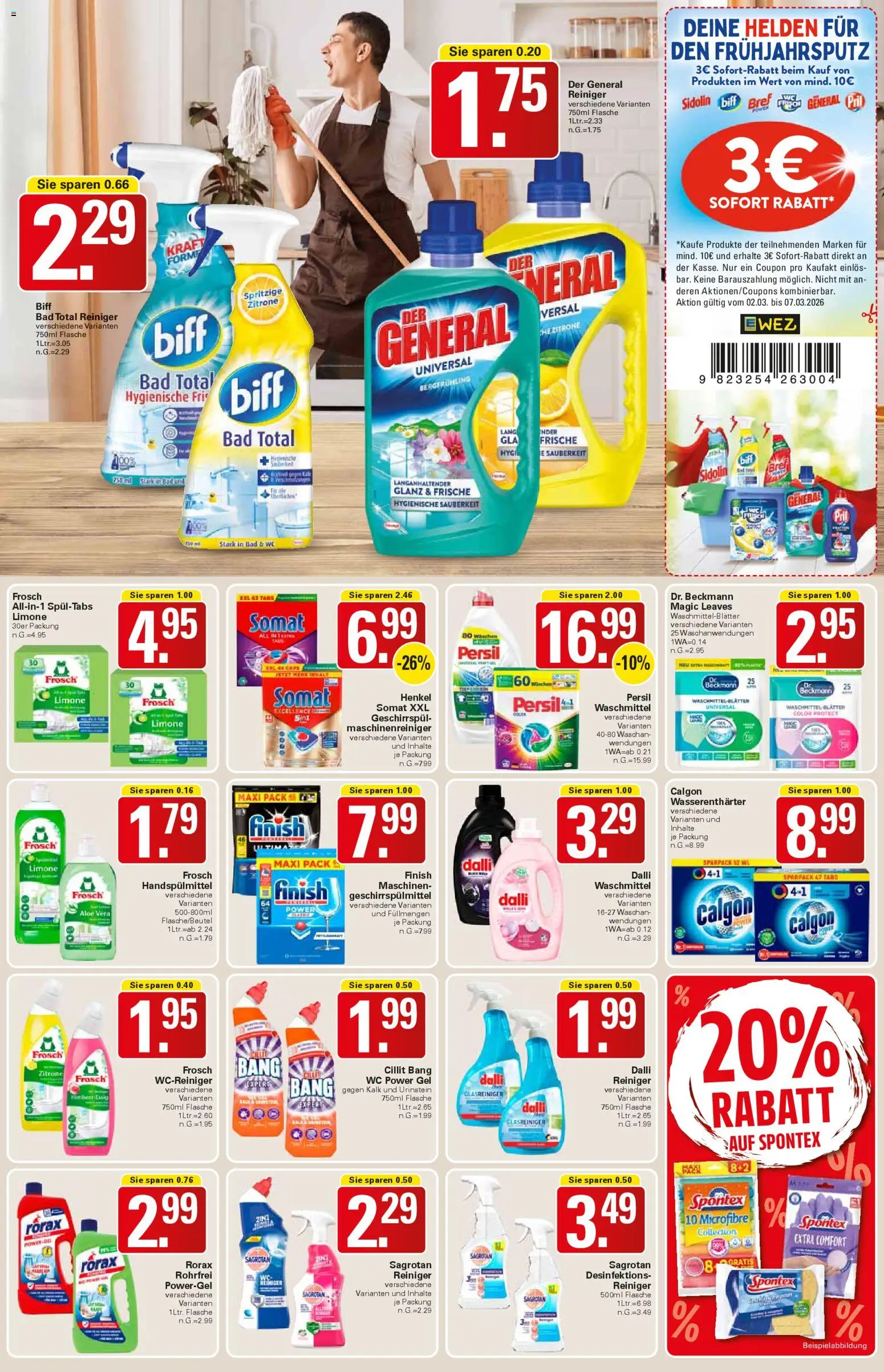 WEZ Prospekt 	 – gültig ab 02.03.2026 | Seite: 15 | Produkte: Bad, Waschmittel, Geschirrspülmittel, Zitrone