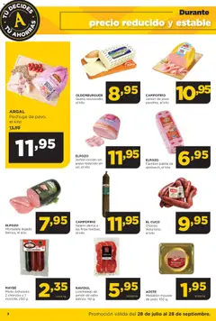 Alimerka folleto │ válido desde el 28.07.2025 | Página: 2 | Productos: Mousse, Jamón cocido, Salami, Mortadela