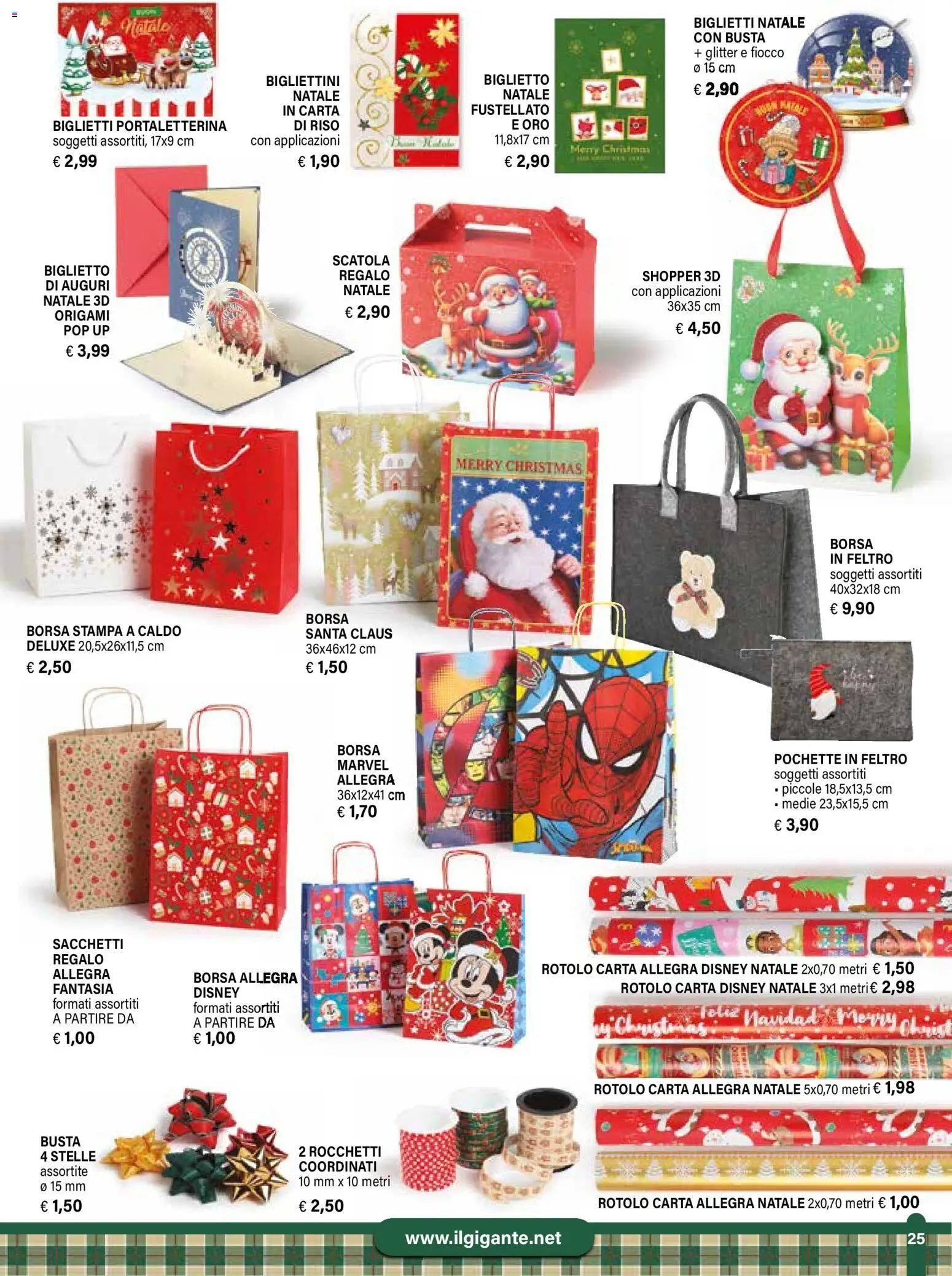 Volantino Il Gigante del 24.11.2025 | Pagina: 25 | Prodotti: Riso, Borsa, Stampa, Scatola