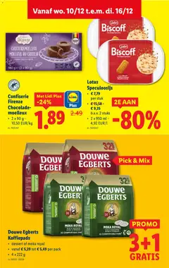 Douwe Egberts Koffiepads, dessert of moka royal, 4 x 222 g - Voorbeeld van een folder van Lidl, geldig van 10.12.2025 | Pagina: 23