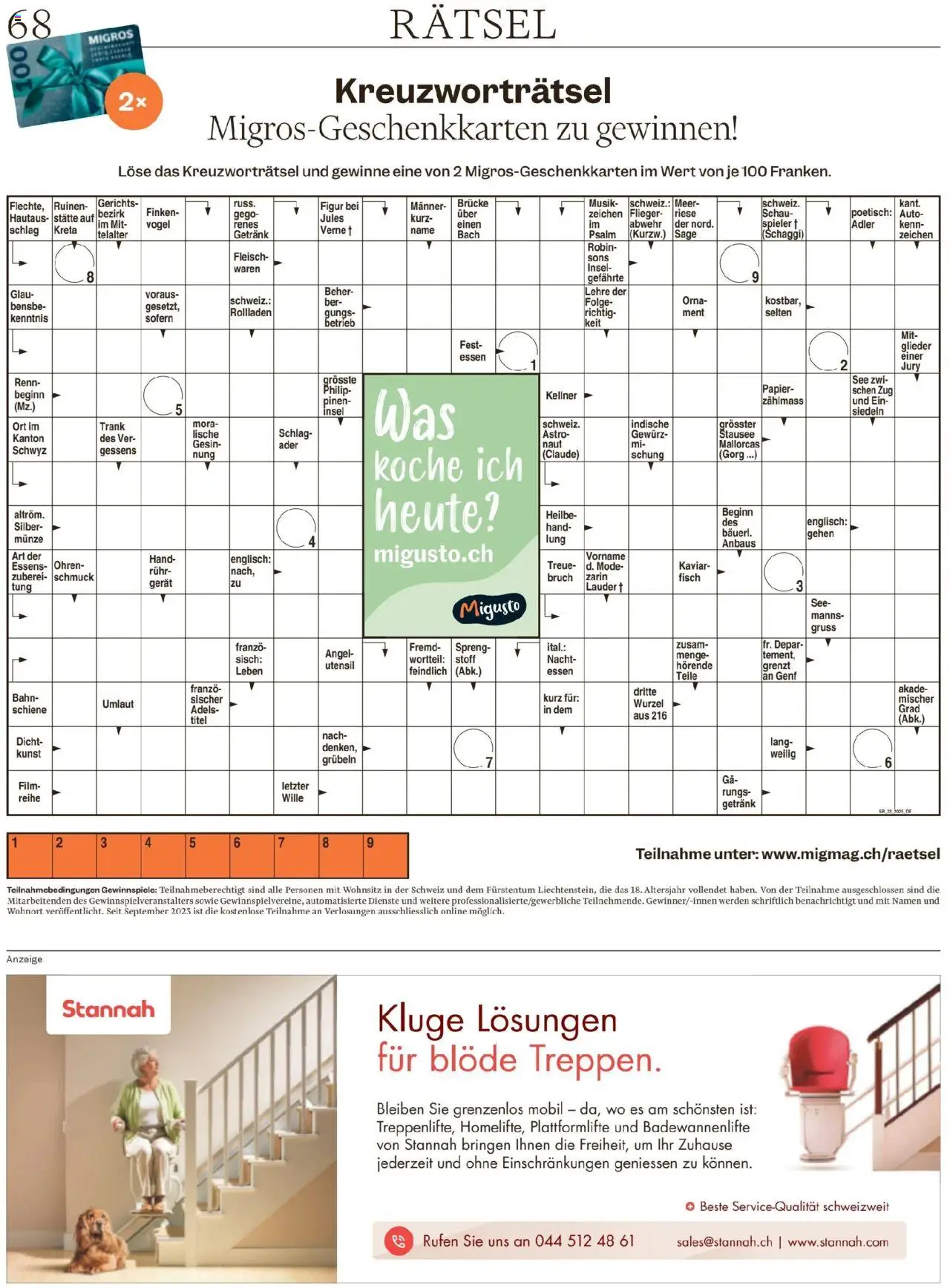 Migros Magazin ab 03.06.2025 | Seite: 68 | Produkte: Fisch, Spieler
