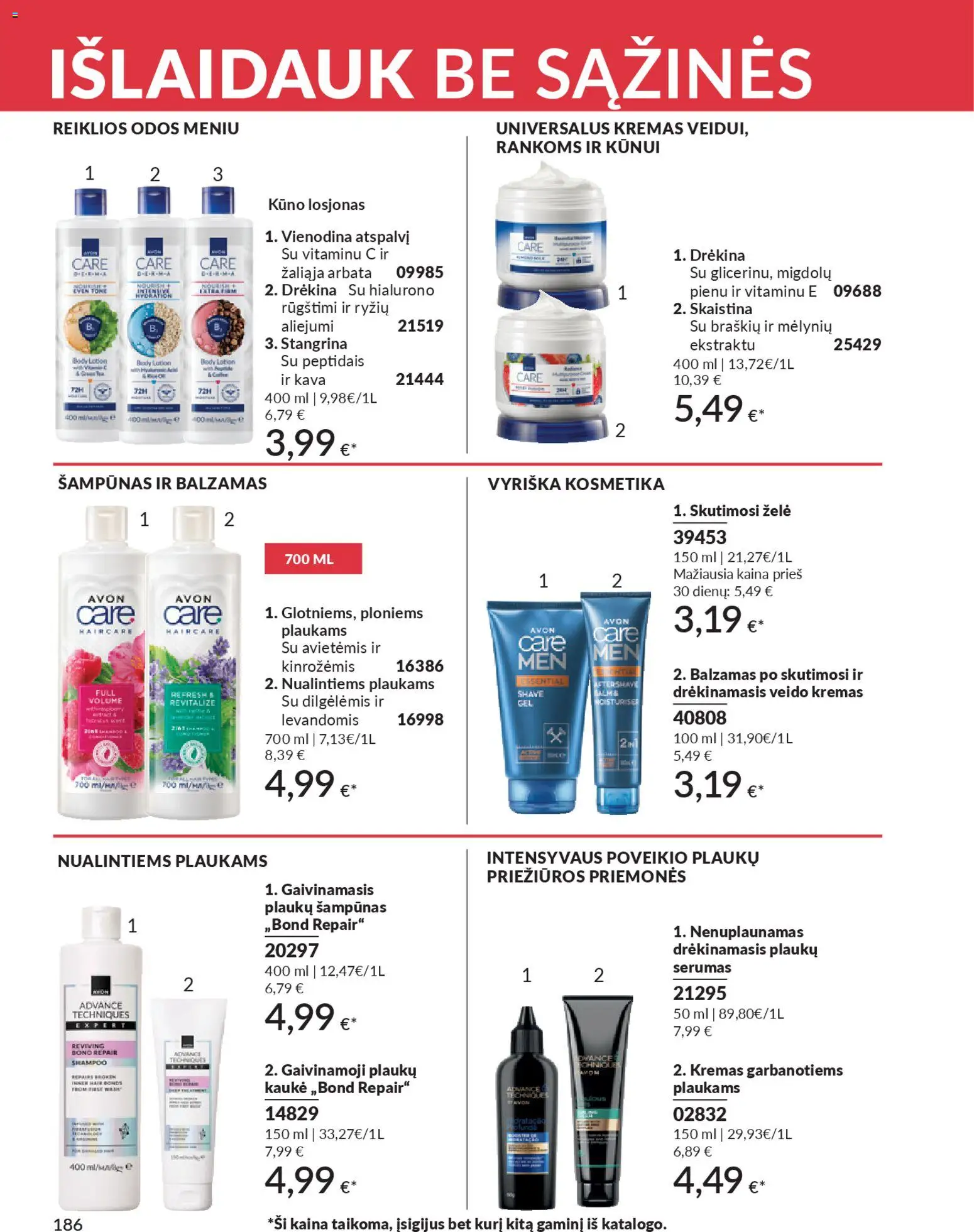 AVON akcijos nuo 01.01.2026 | Puslapis: 186 | Prekių: Kremas, Kaukė, Kava, Arbata