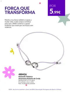Pré-visualização Domestic Violence Awareness Pulseira de Corda, Ajustável até 25,5 cm aprox. Em poliéster, zinco e vidro. Roxo. Acabamento prateado. válido de 01.01.2026 | Página: 20 | Produtos: Pulseira, Corda